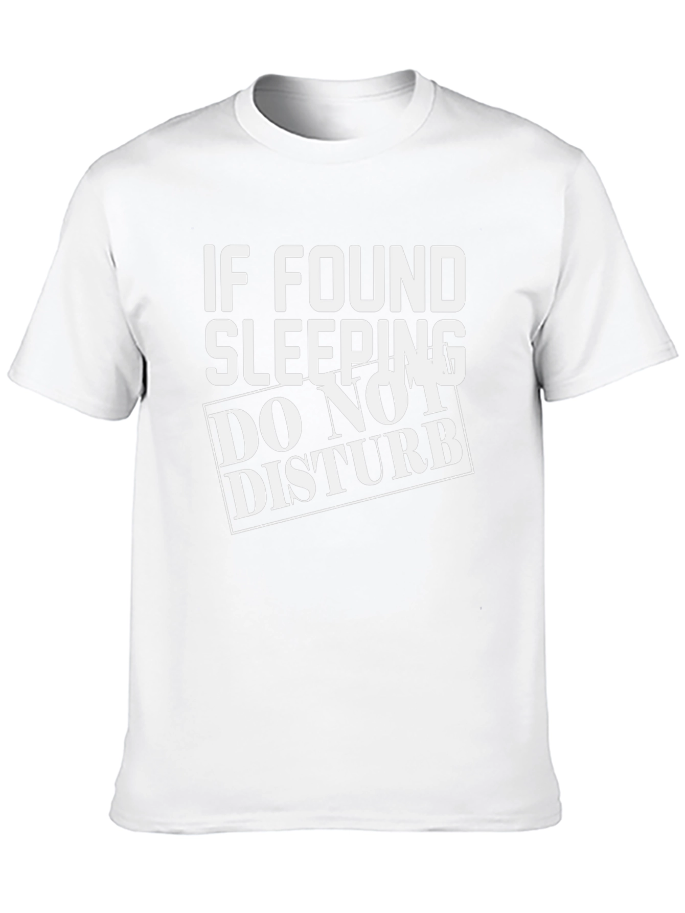 If Found Sleeping Do Not Disturb Mens Black T-Shirt