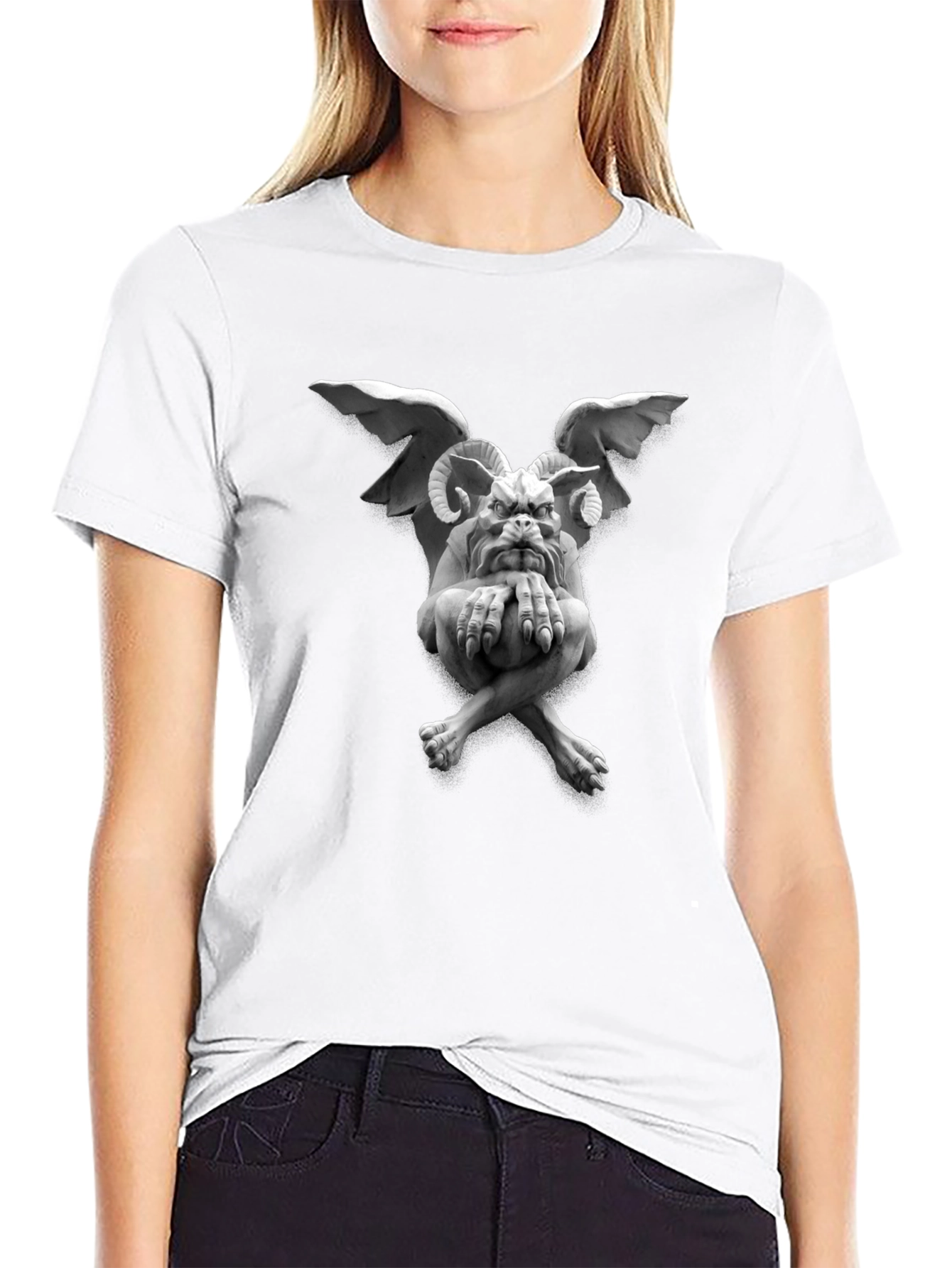 Gargoyle Graphic T-Shirt - Dark Humor Tee