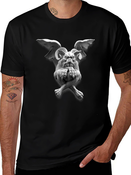 Gargoyle Graphic T-Shirt - Dark Humor Tee