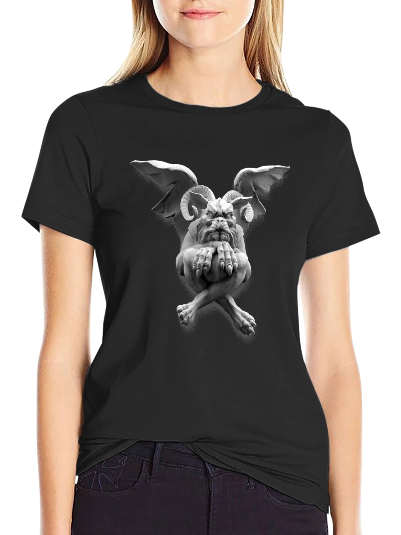 Gargoyle Graphic T-Shirt - Dark Humor Tee