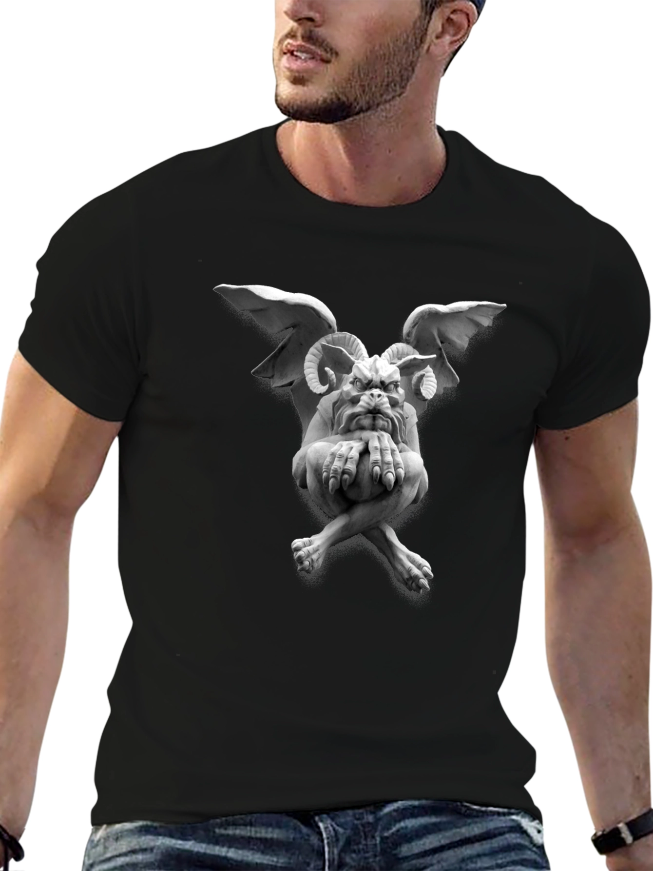 Gargoyle Graphic T-Shirt - Dark Humor Tee
