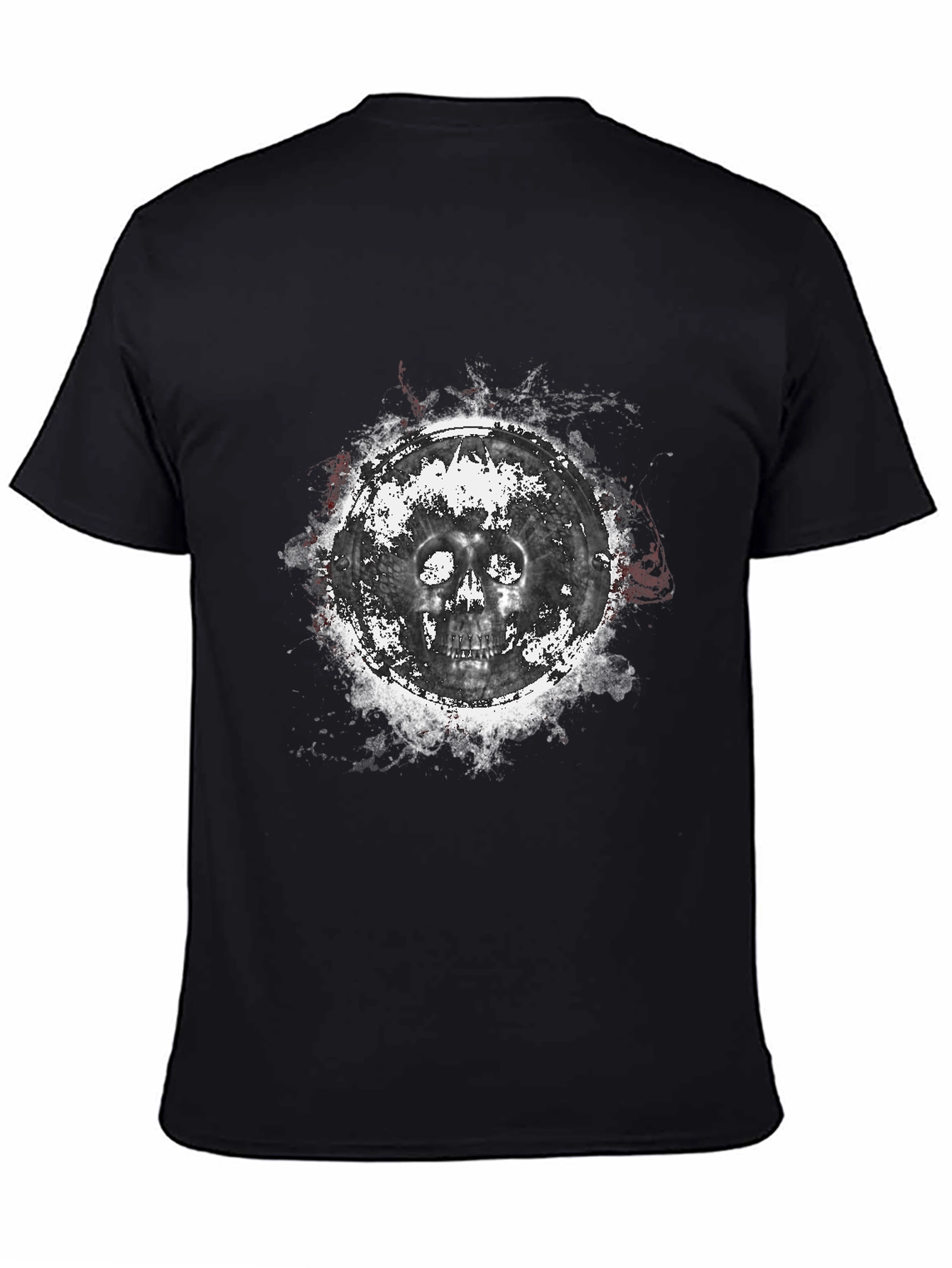 Skull Graphic Print Black T-Shirt