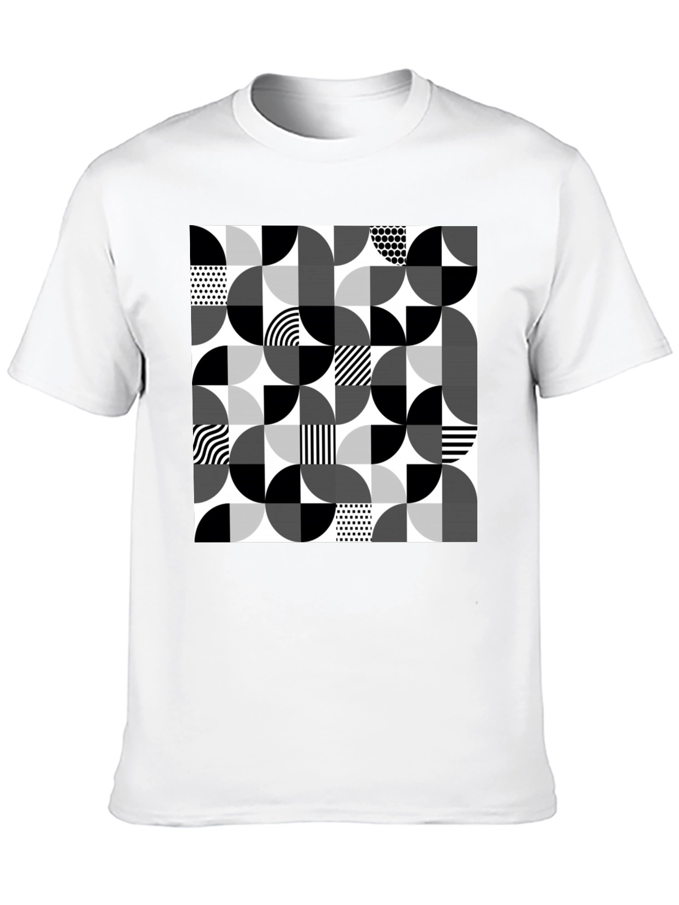 Geometric Circle Pattern T-Shirt - Modern Style