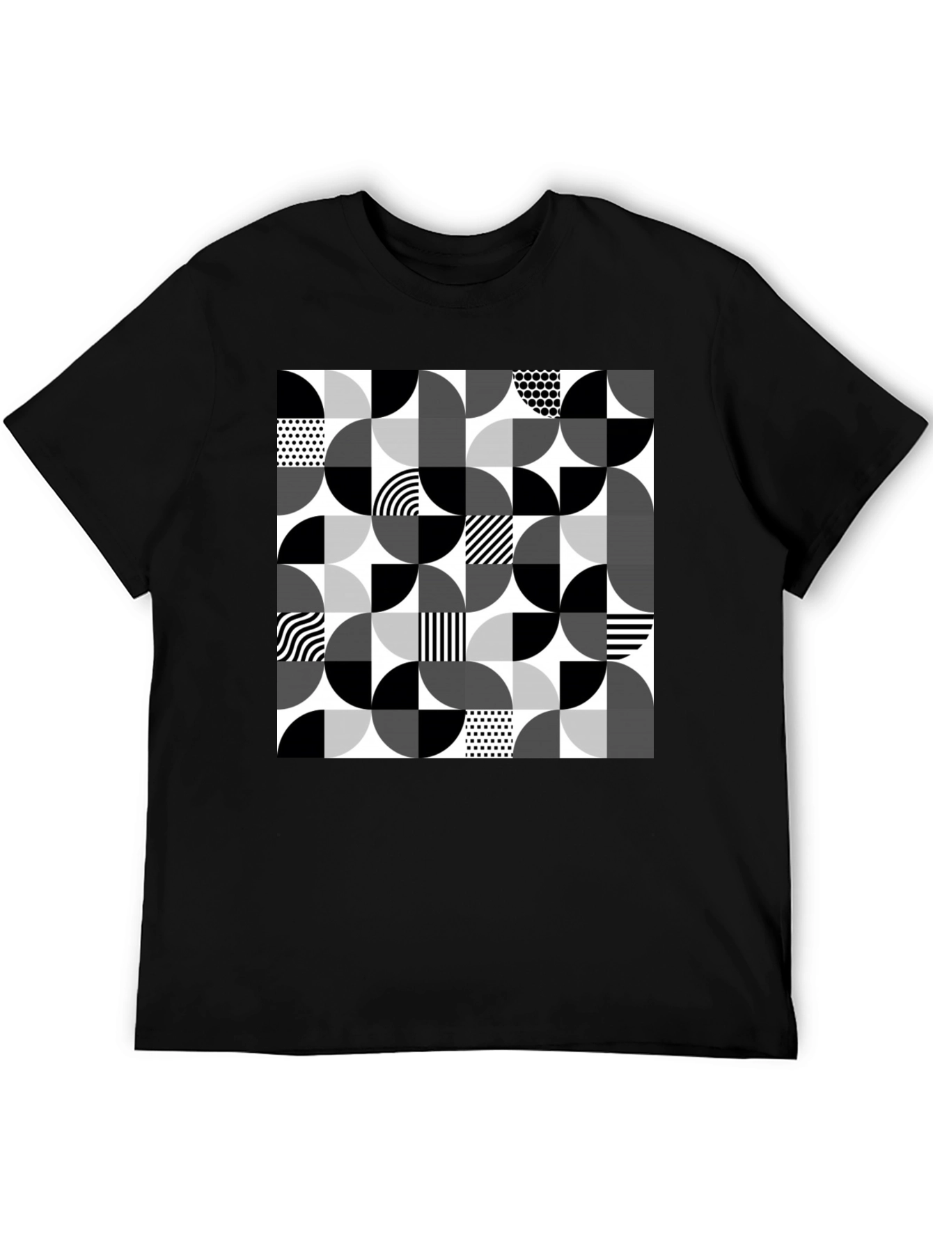 Geometric Circle Pattern T-Shirt - Modern Style