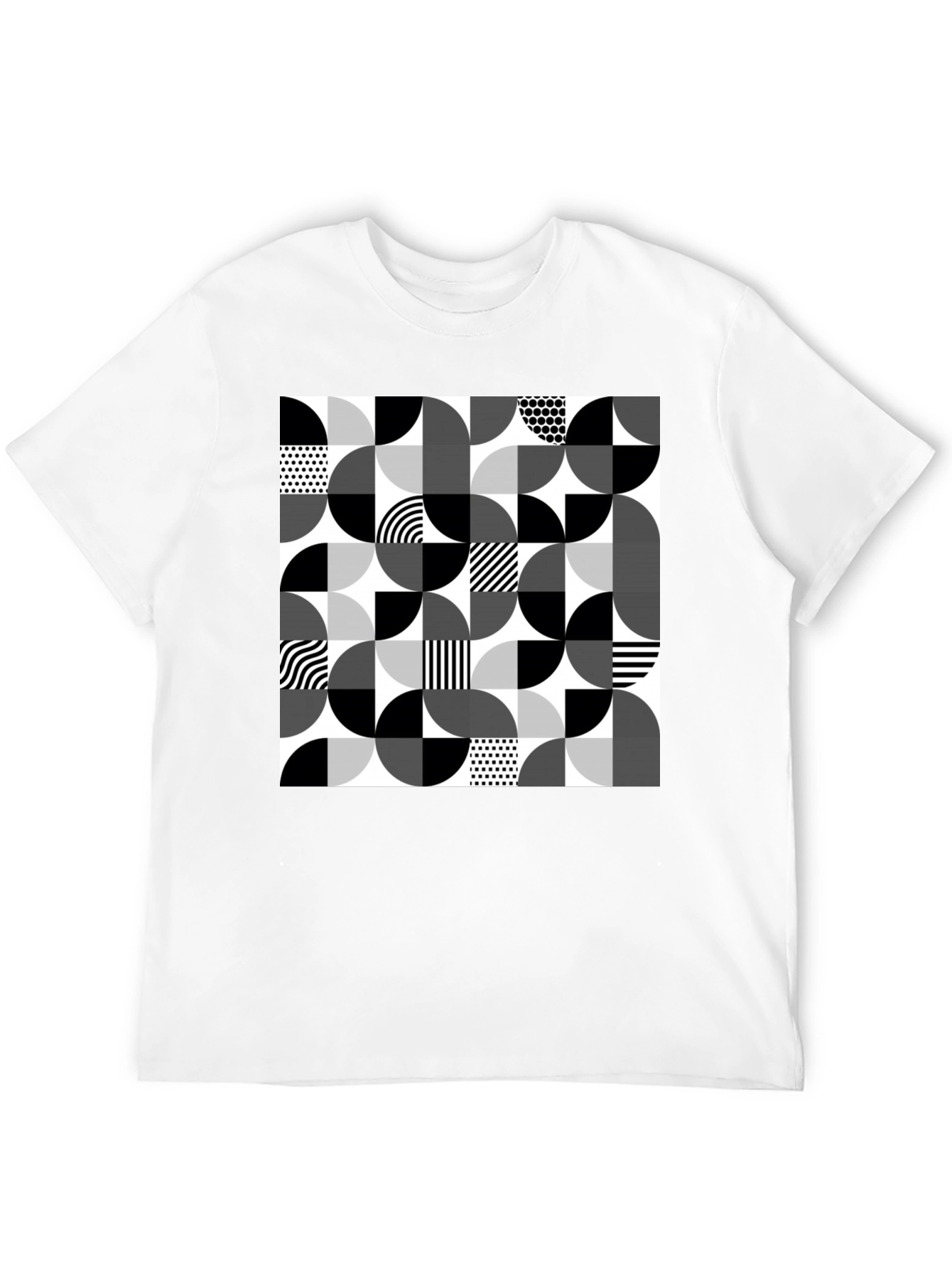Geometric Circle Pattern T-Shirt - Modern Style