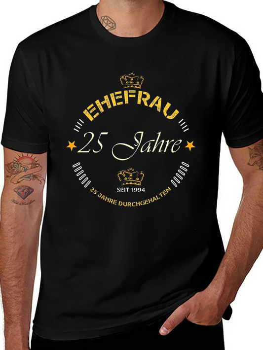 Ehefrau 25 Jahre T-Shirt - Anniversary Gift Tee