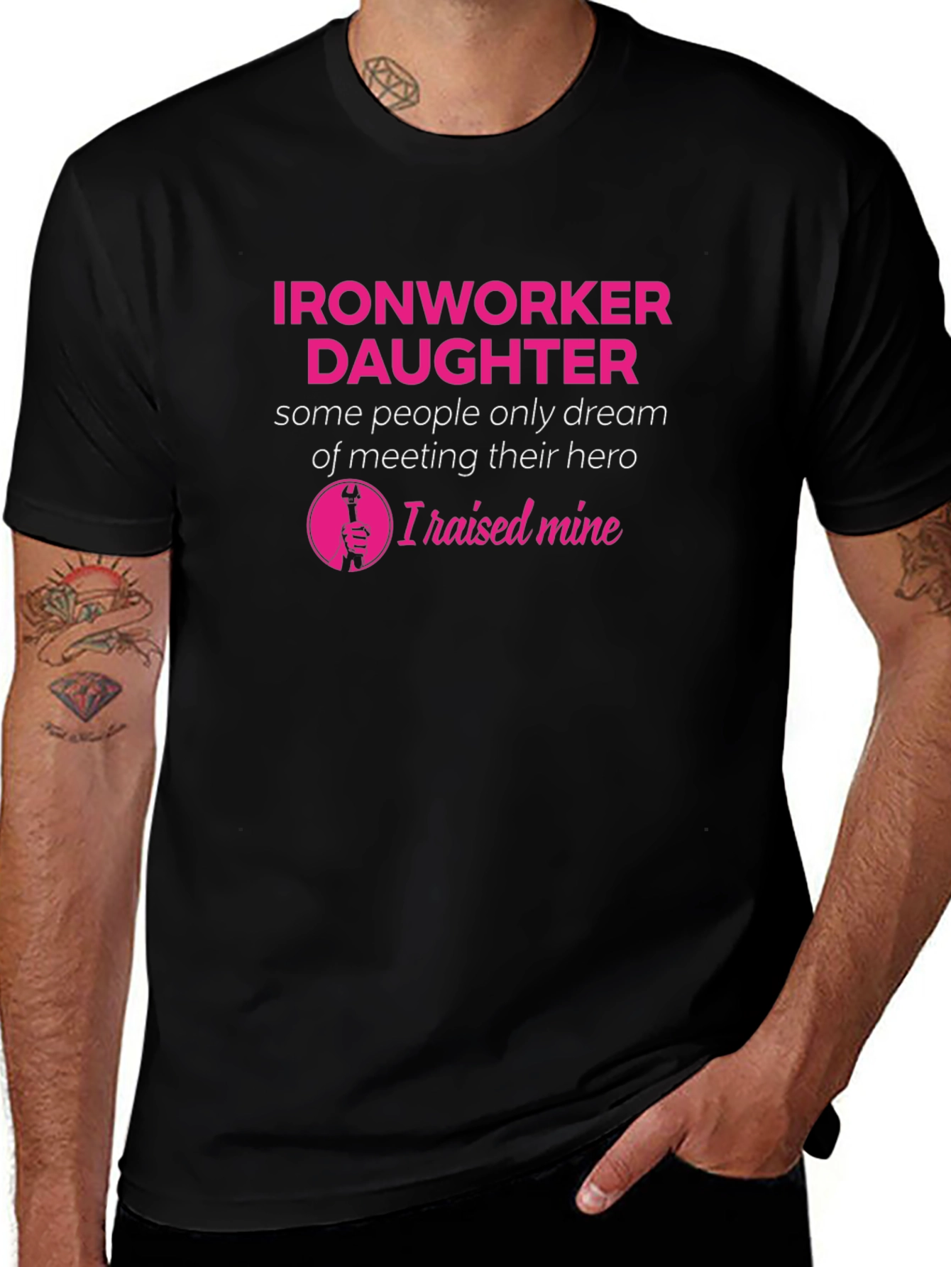 Ironworker Daughter Hero T-Shirt