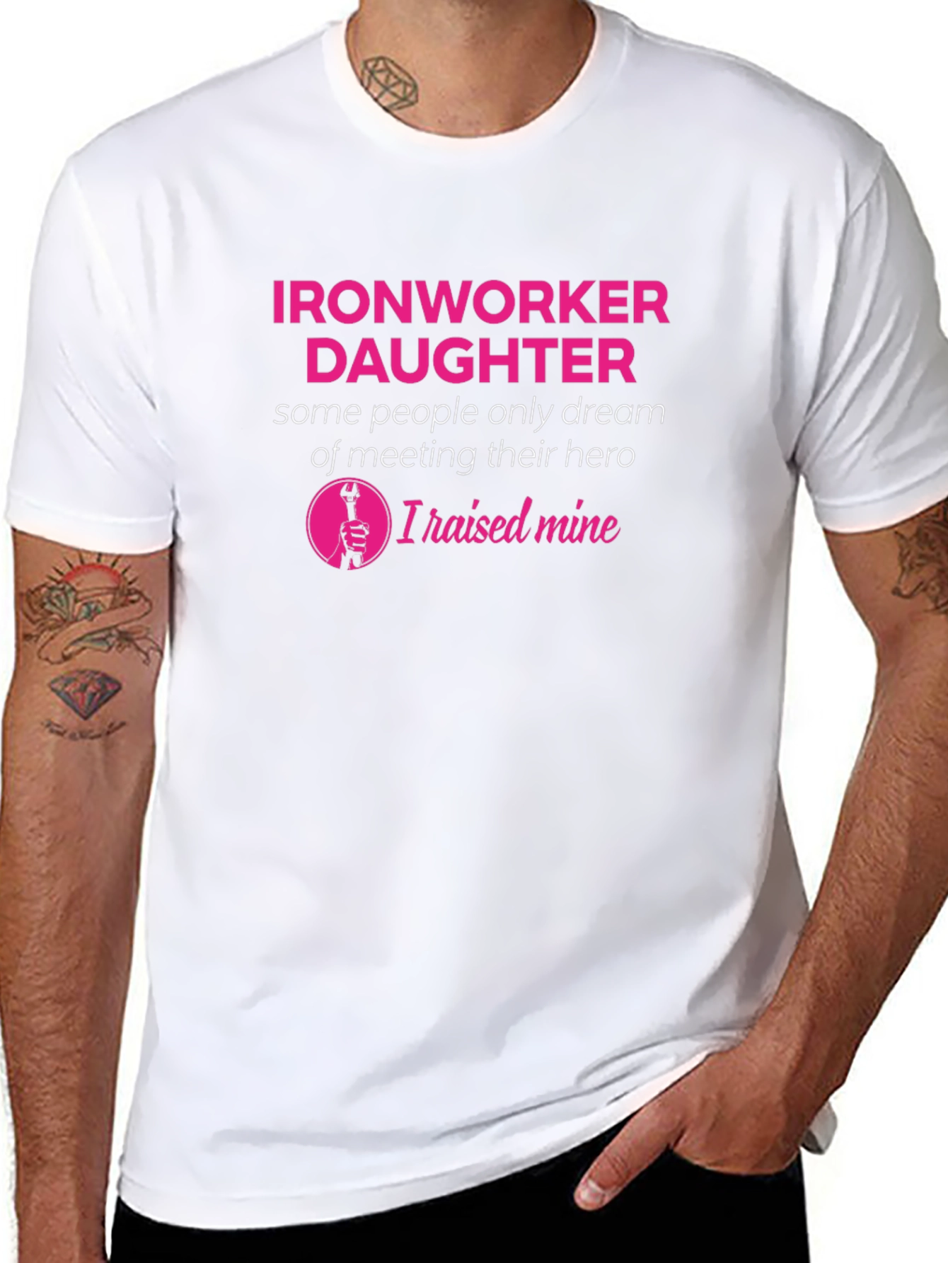 Ironworker Daughter Hero T-Shirt