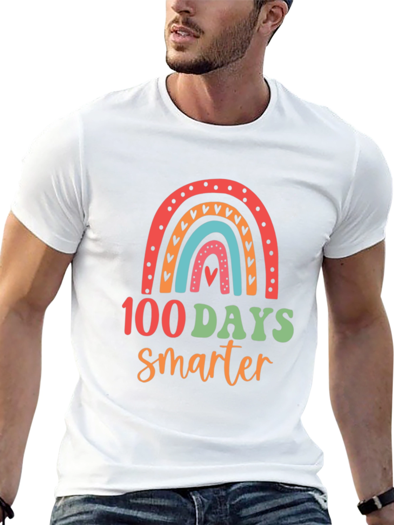 100 Days Smarter Rainbow T-Shirt