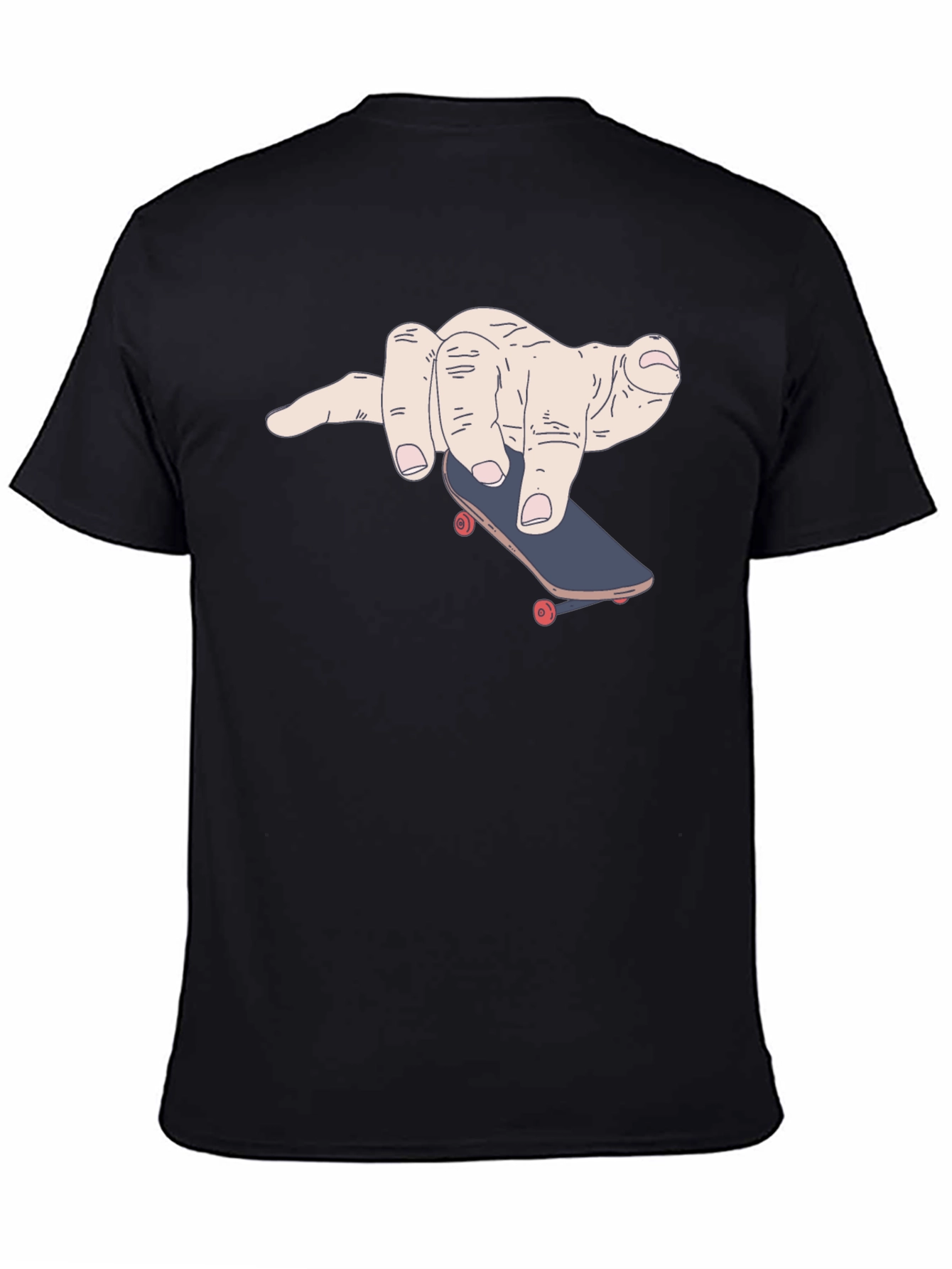 Finger Skateboard Black Tee