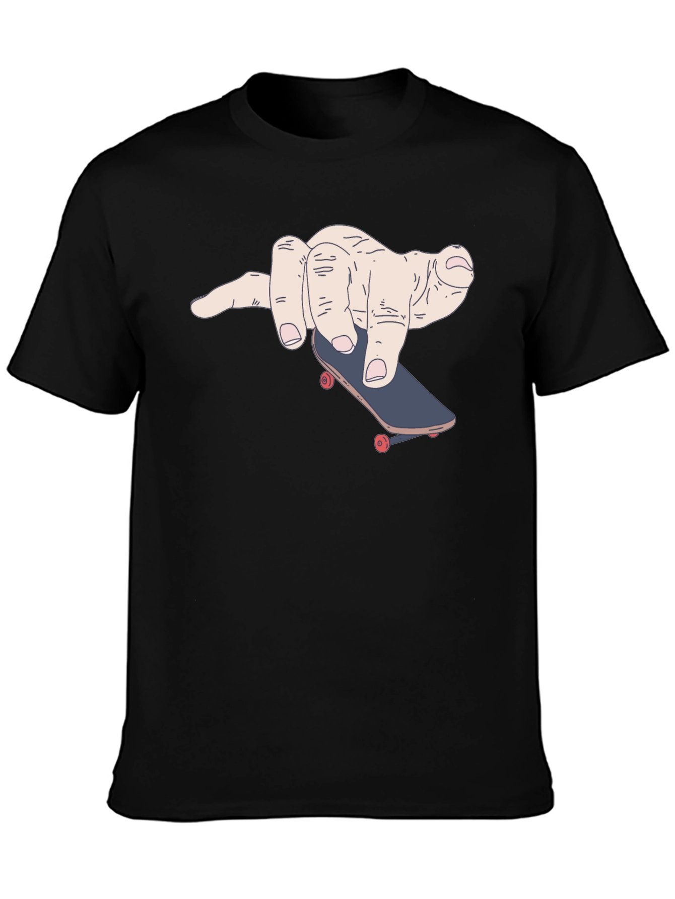 Finger Skateboard Black Tee