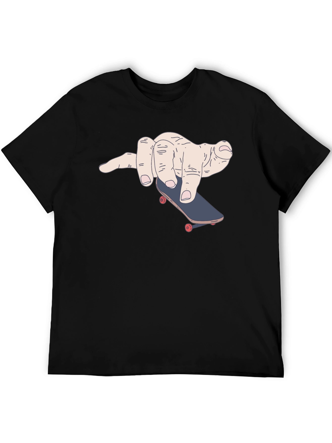 Finger Skateboard Black Tee