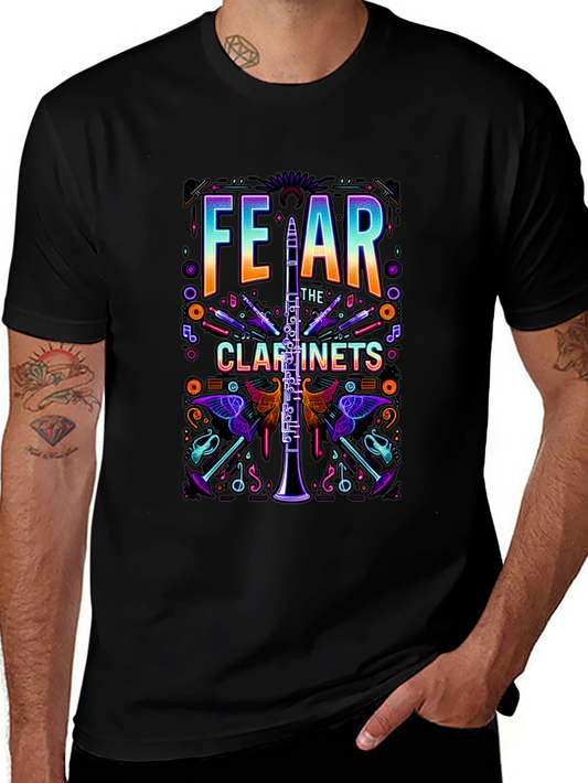 Fear The Clarinets Graphic Tee - Musical Instrument T-Shirt