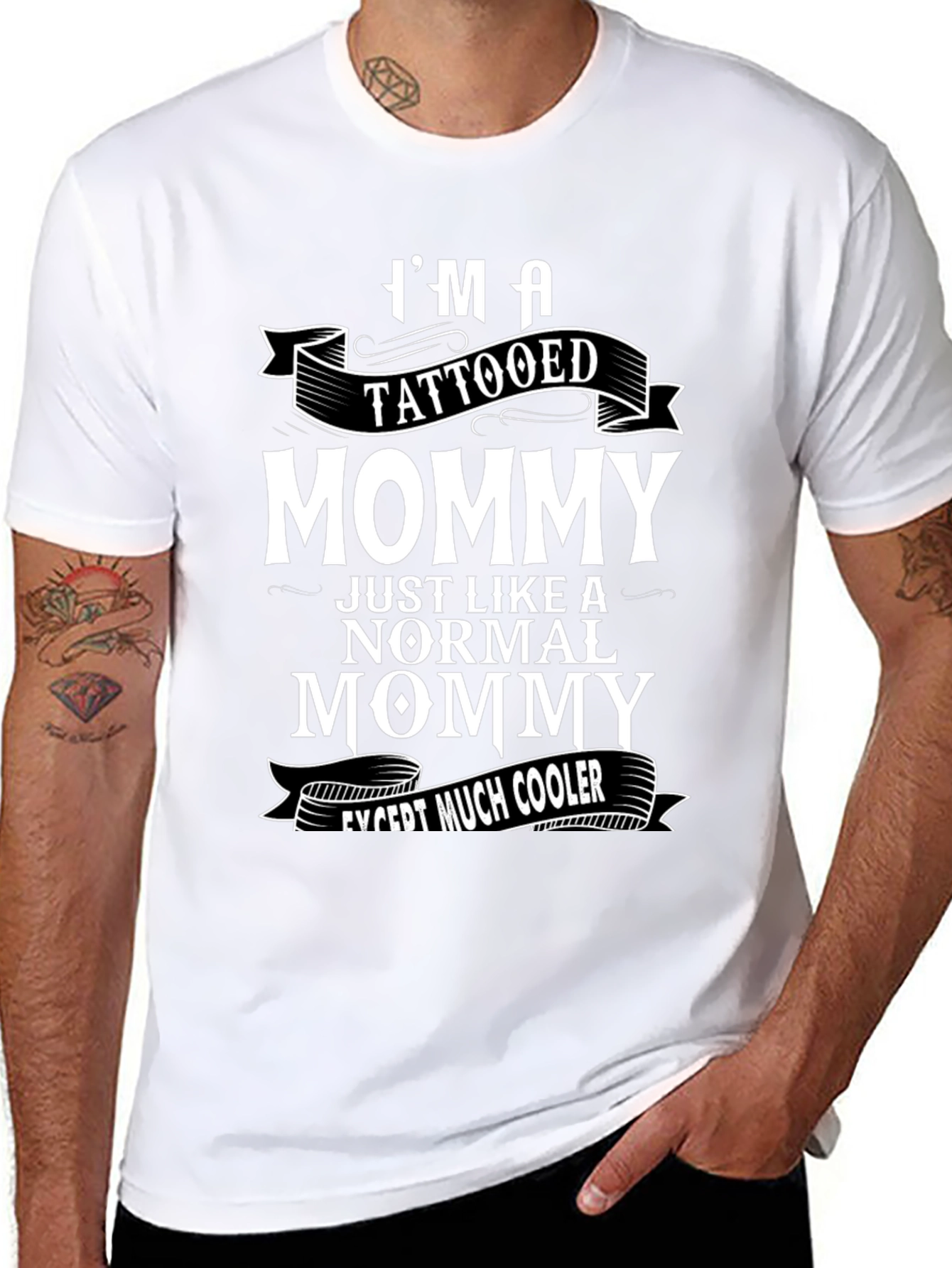 Tattooed Mommy Graphic Tee - Cool Mom Shirt