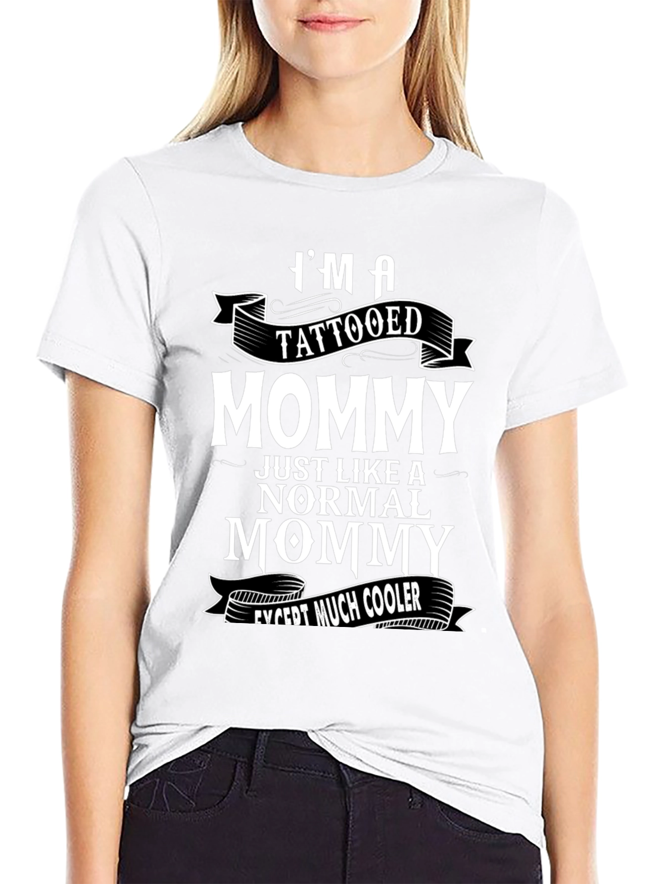 Tattooed Mommy Graphic Tee - Cool Mom Shirt