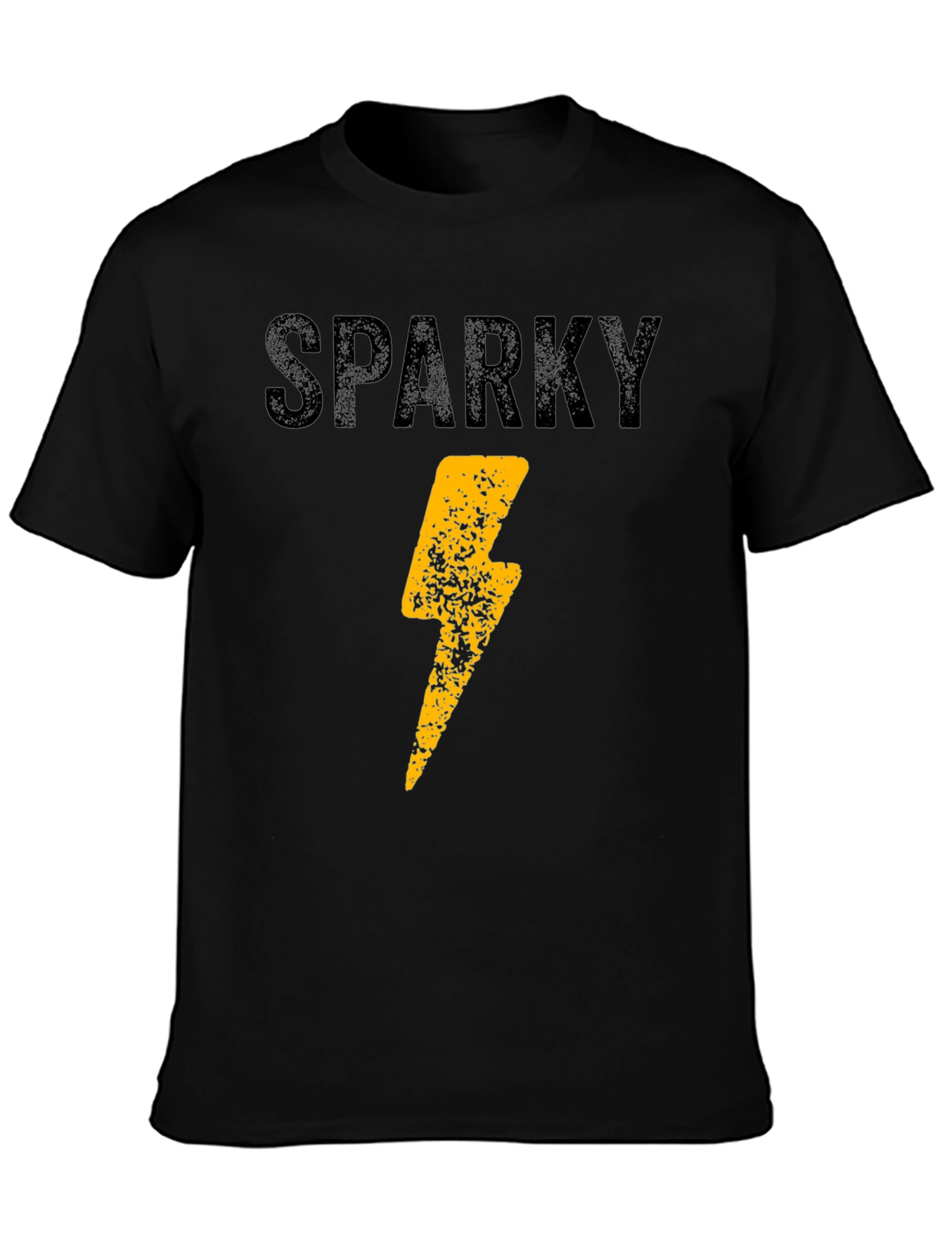 Sparky Lightning Bolt Graphic Tee - Mens Black T-Shirt