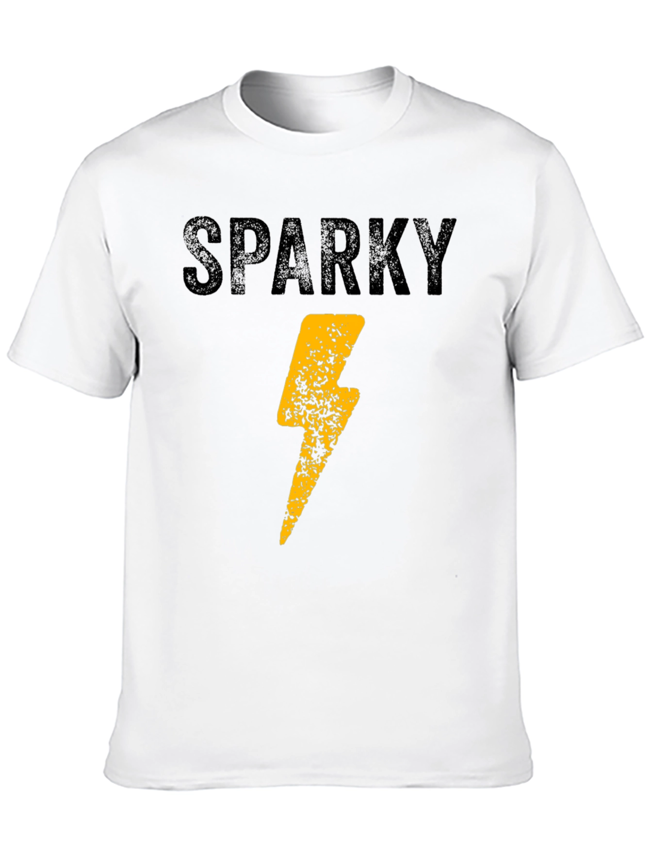 Sparky Lightning Bolt Graphic Tee - Mens Black T-Shirt