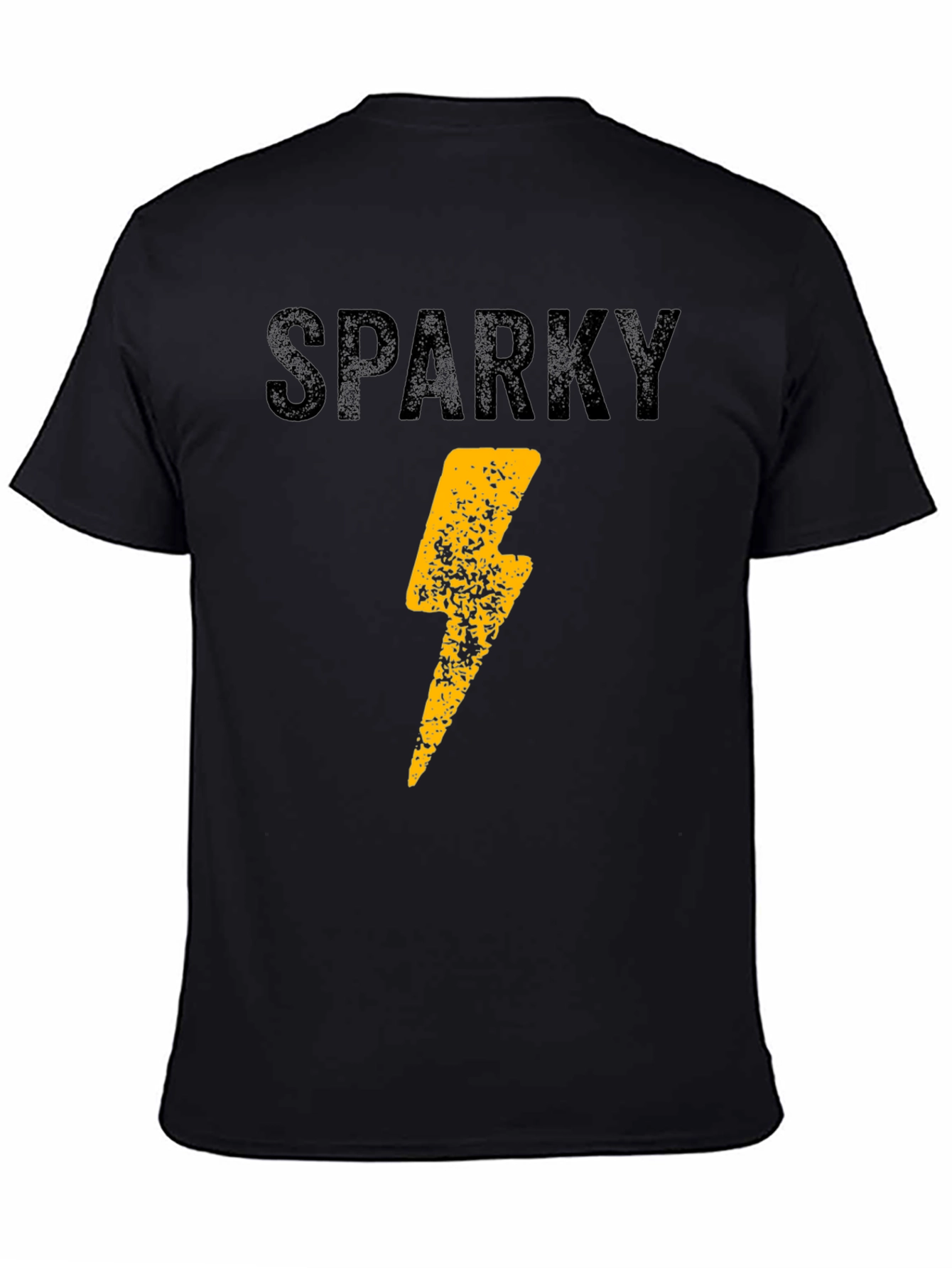 Sparky Lightning Bolt Graphic Tee - Mens Black T-Shirt