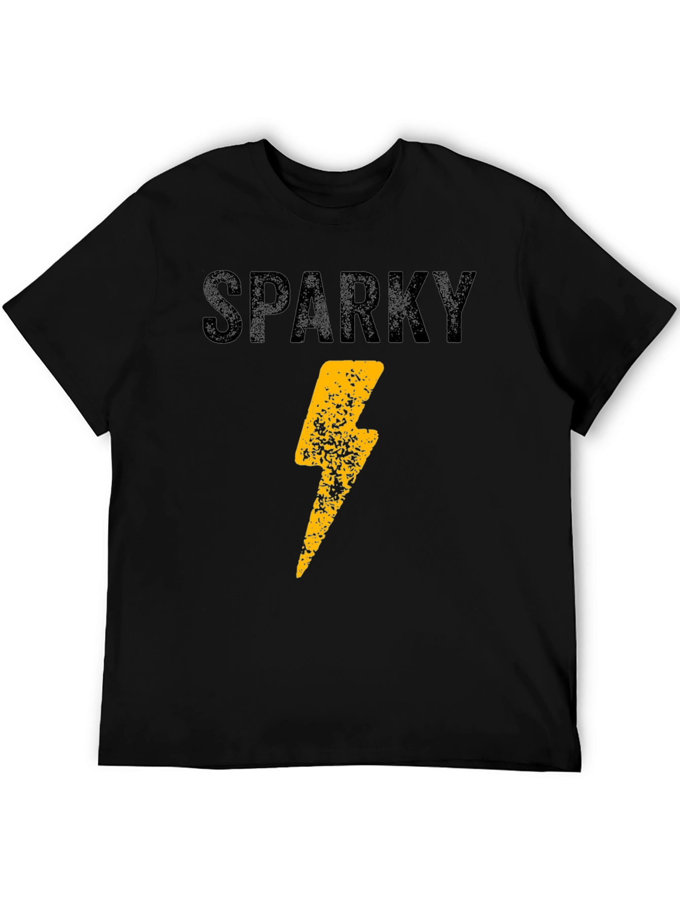 Sparky Lightning Bolt Graphic Tee - Mens Black T-Shirt