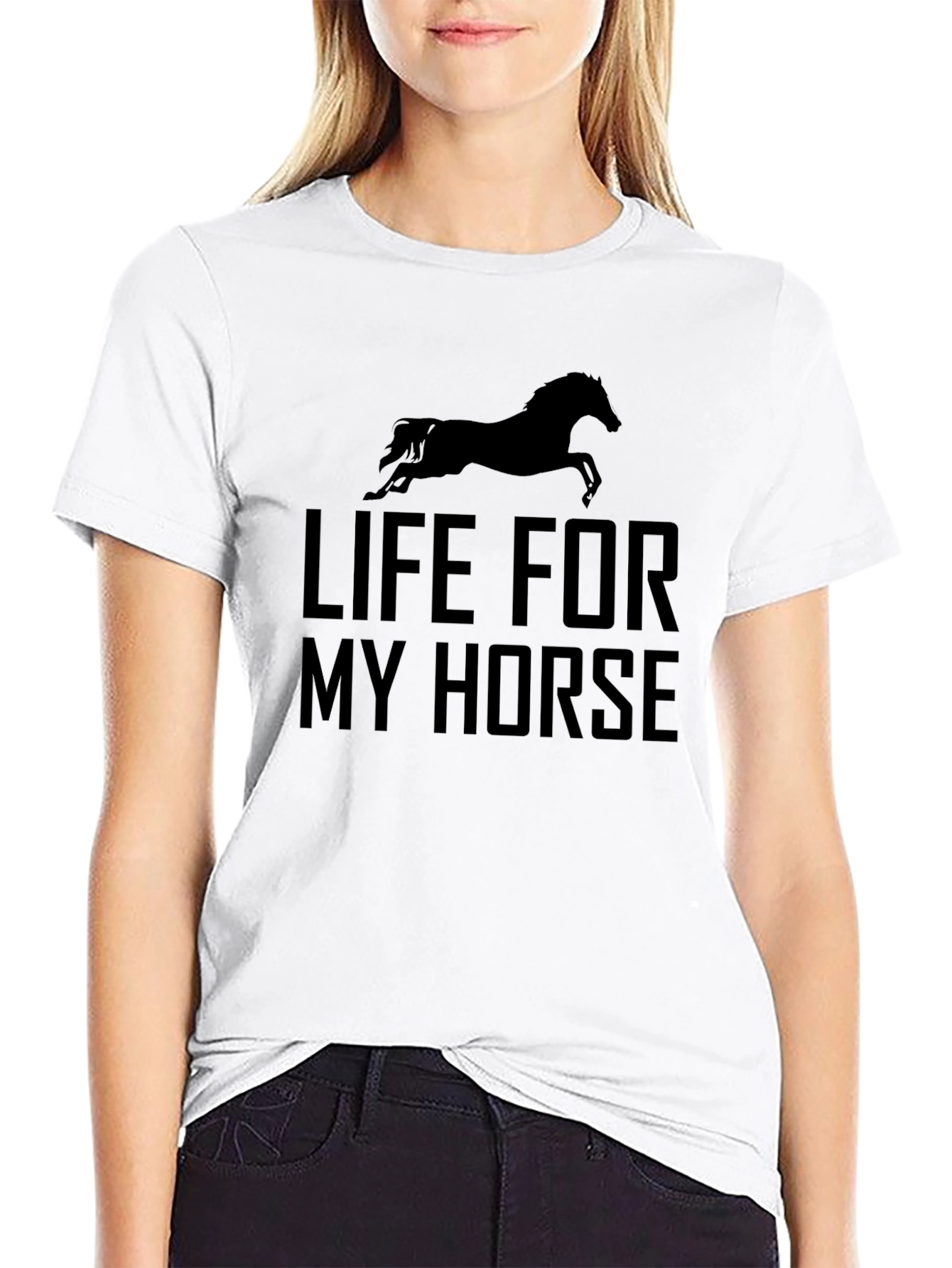 Life For My Horse Black Graphic Tee