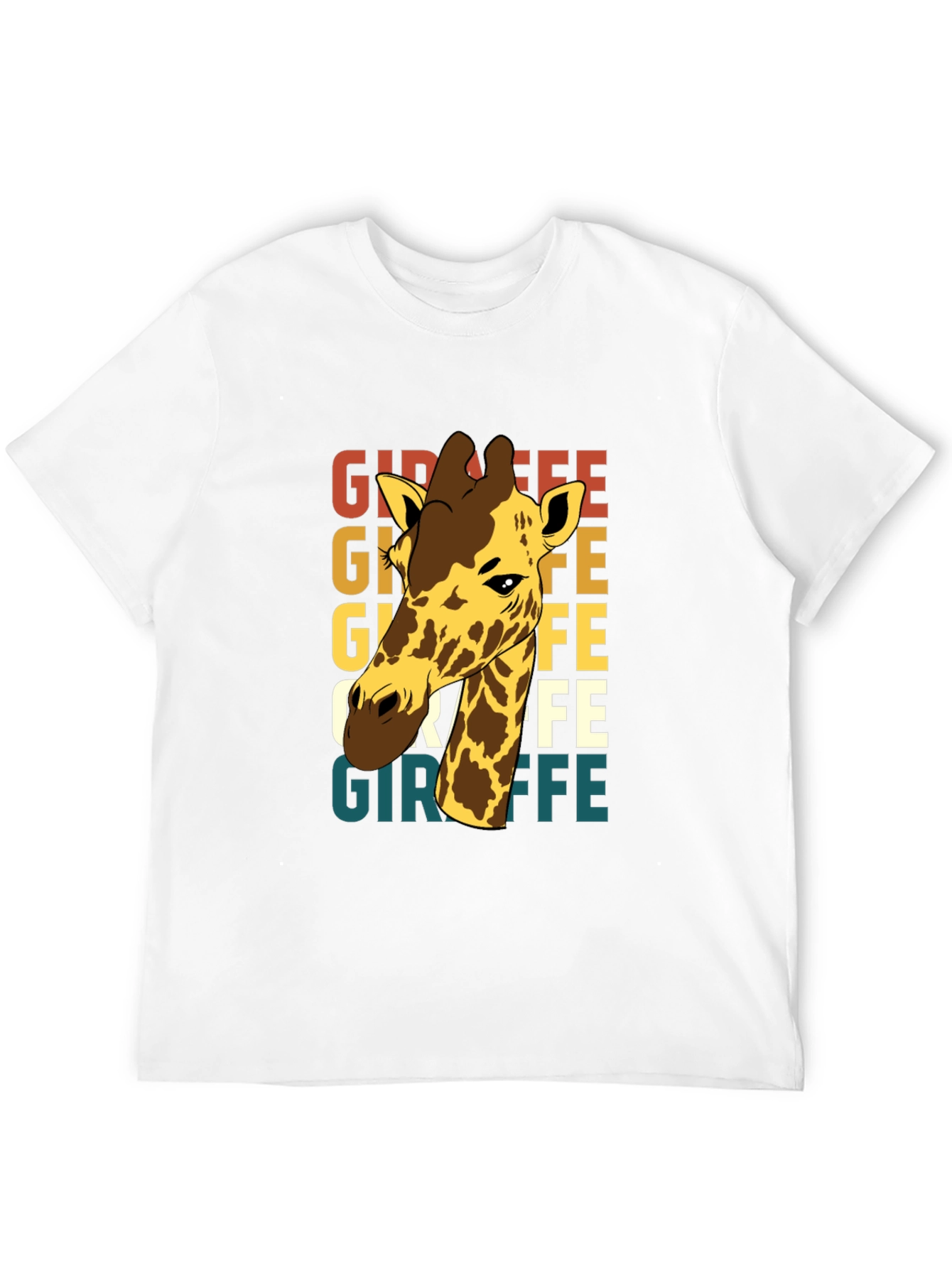 Giraffe Graphic Tee - Novelty Animal Print T-Shirt