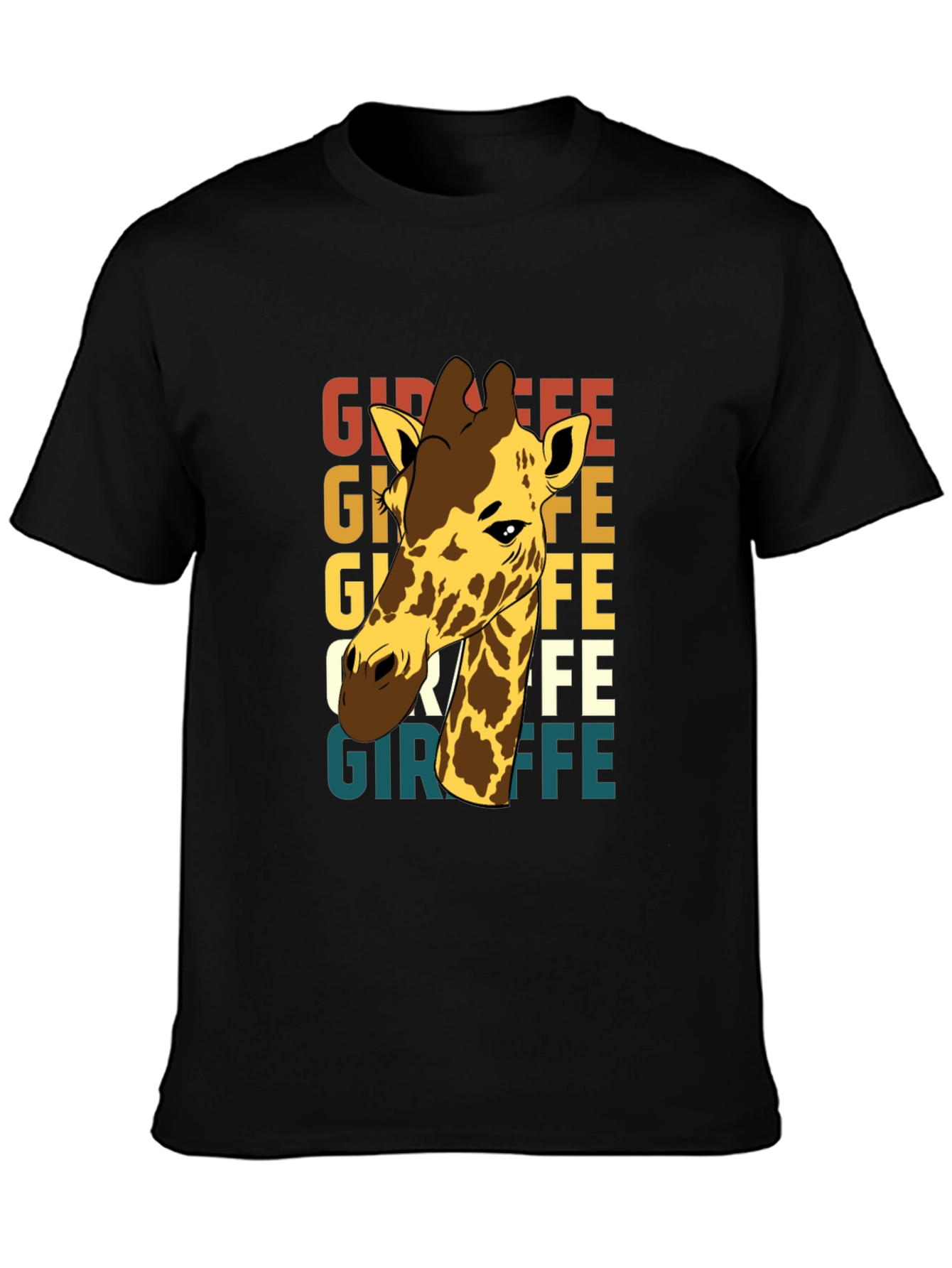 Giraffe Graphic Tee - Novelty Animal Print T-Shirt