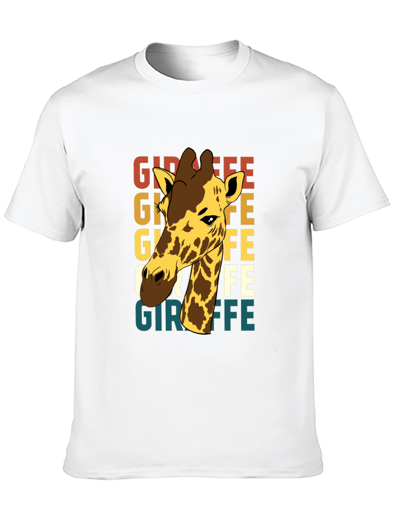 Giraffe Graphic Tee - Novelty Animal Print T-Shirt