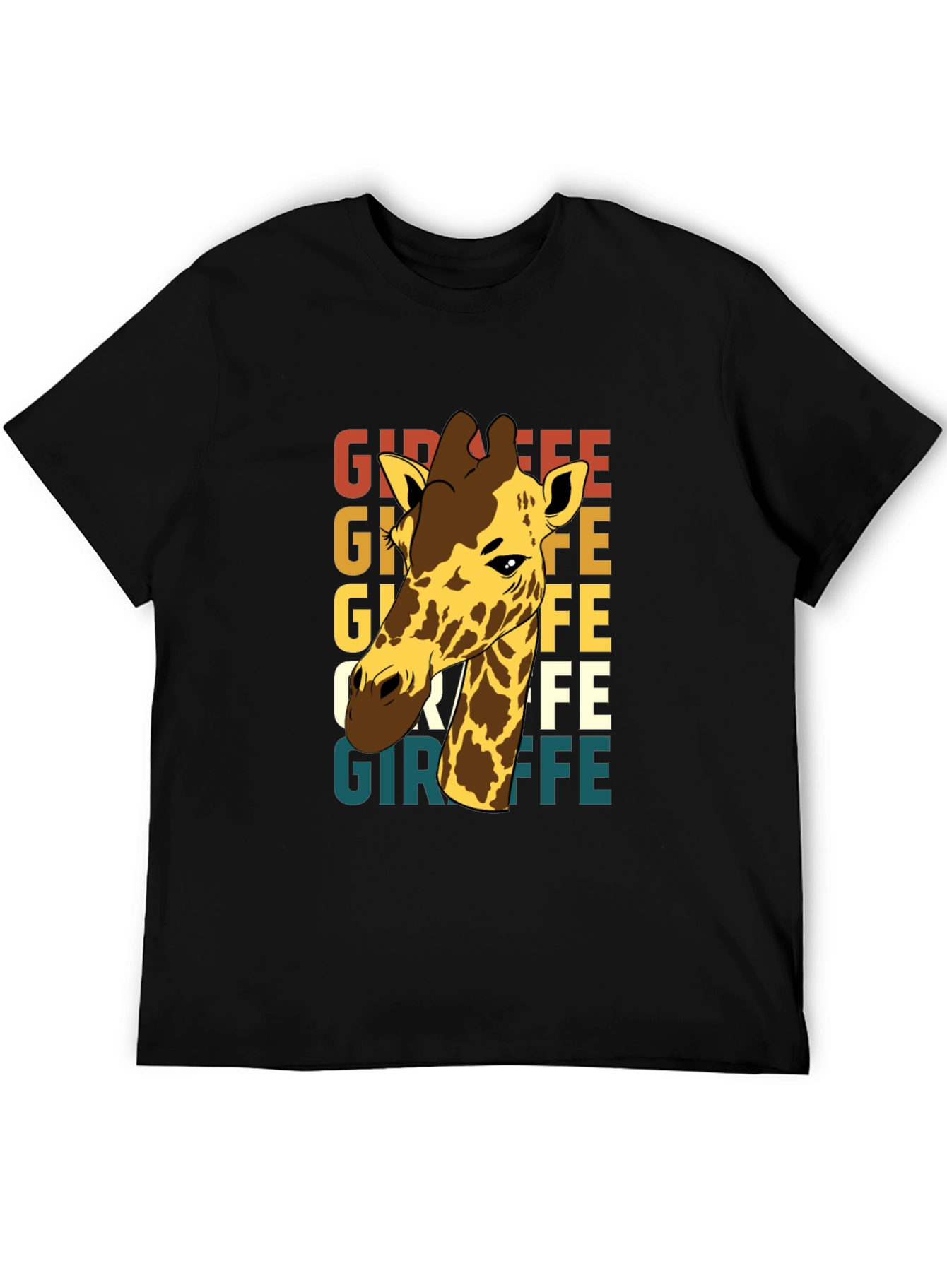 Giraffe Graphic Tee - Novelty Animal Print T-Shirt