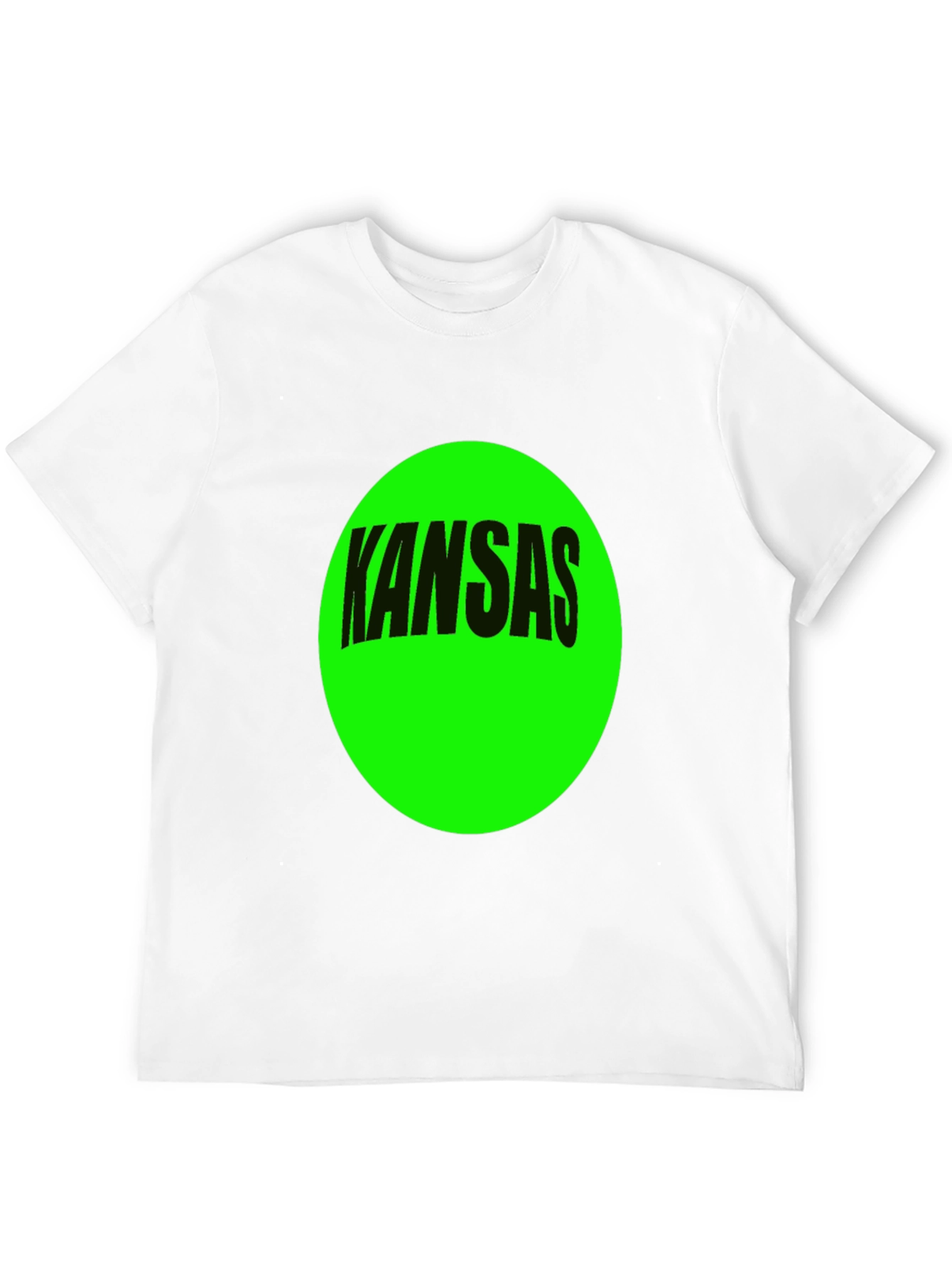 Kansas Graphic Tee - Bold Green Circle Design