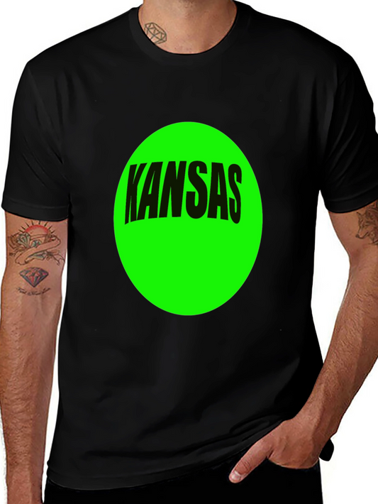 Kansas Graphic Tee - Bold Green Circle Design