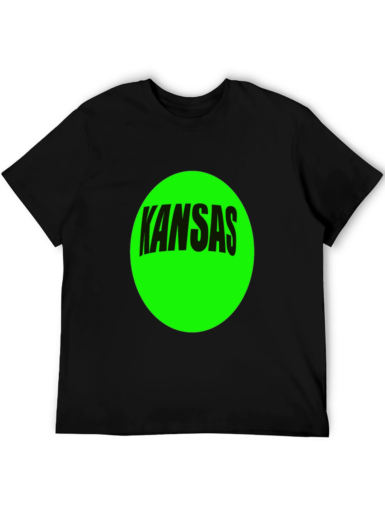 Kansas Graphic Tee - Bold Green Circle Design