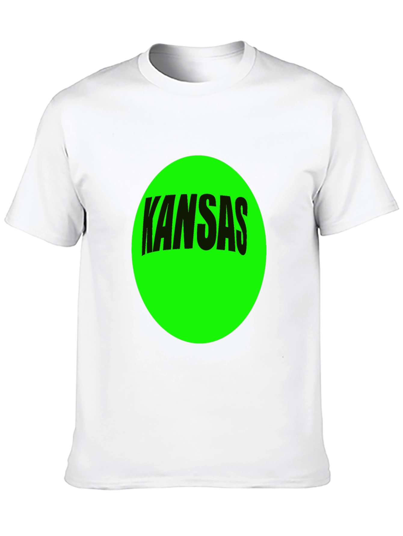 Kansas Graphic Tee - Bold Green Circle Design