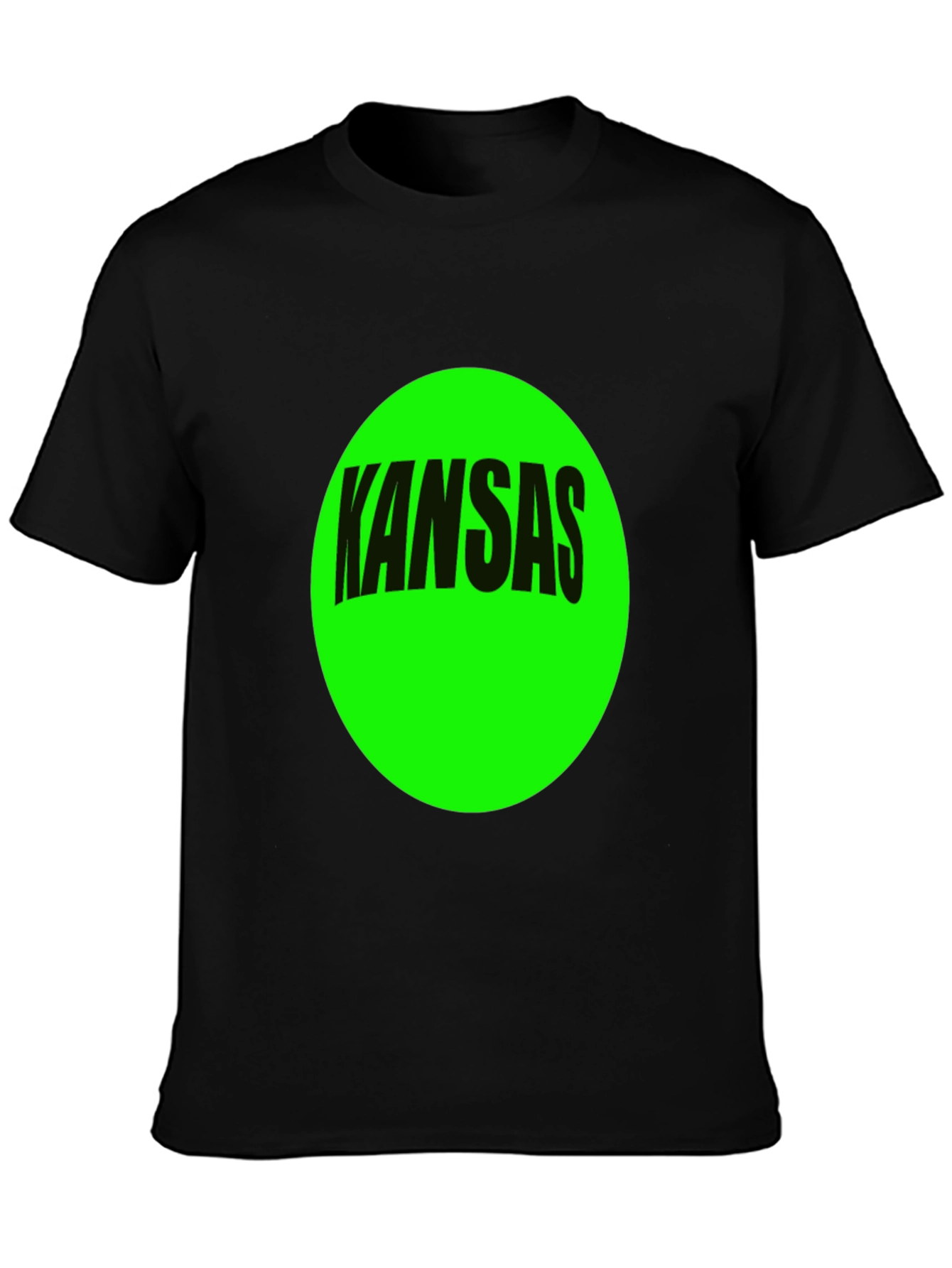 Kansas Graphic Tee - Bold Green Circle Design