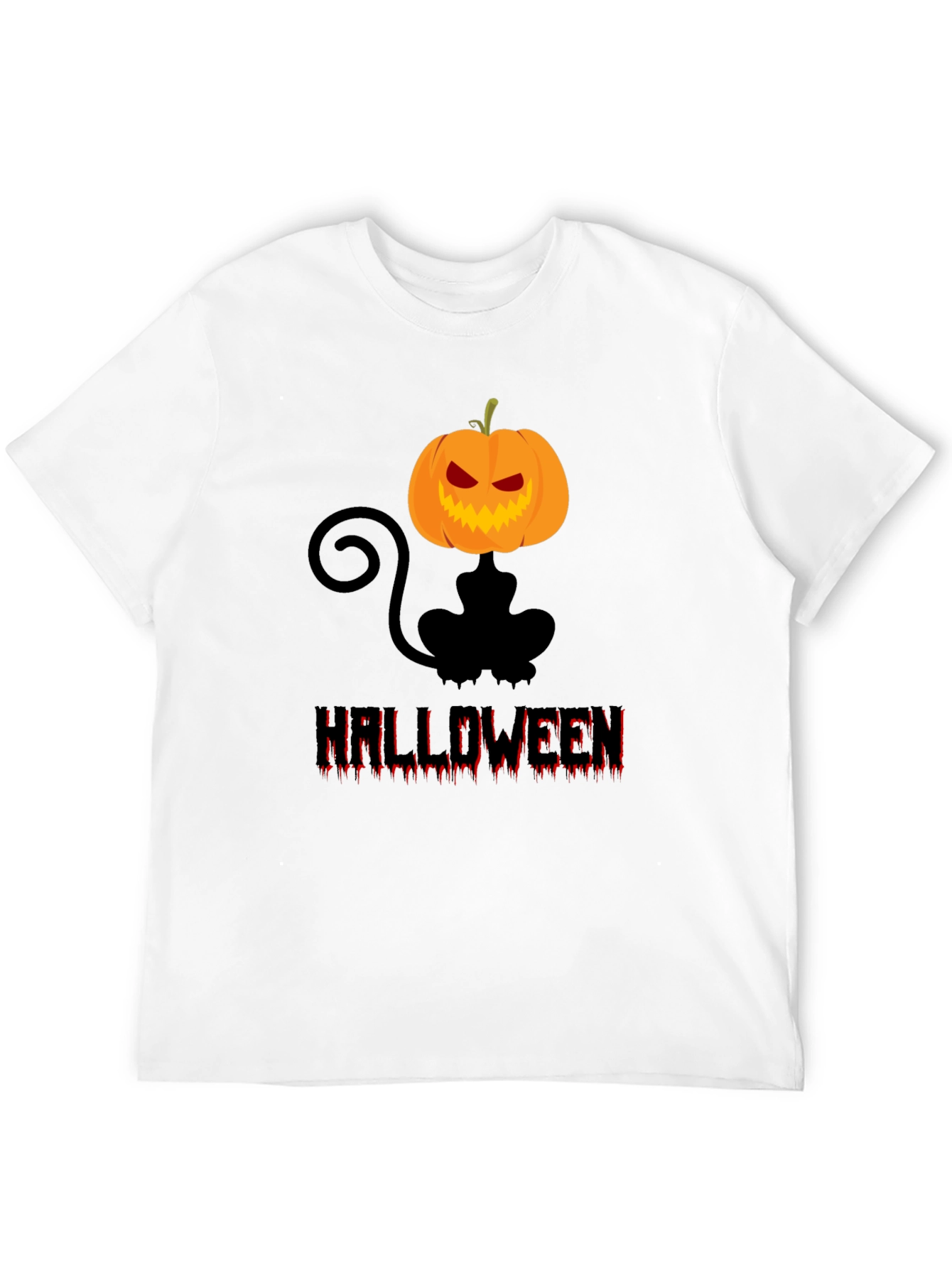 Halloween Cat Pumpkin Graphic Tee