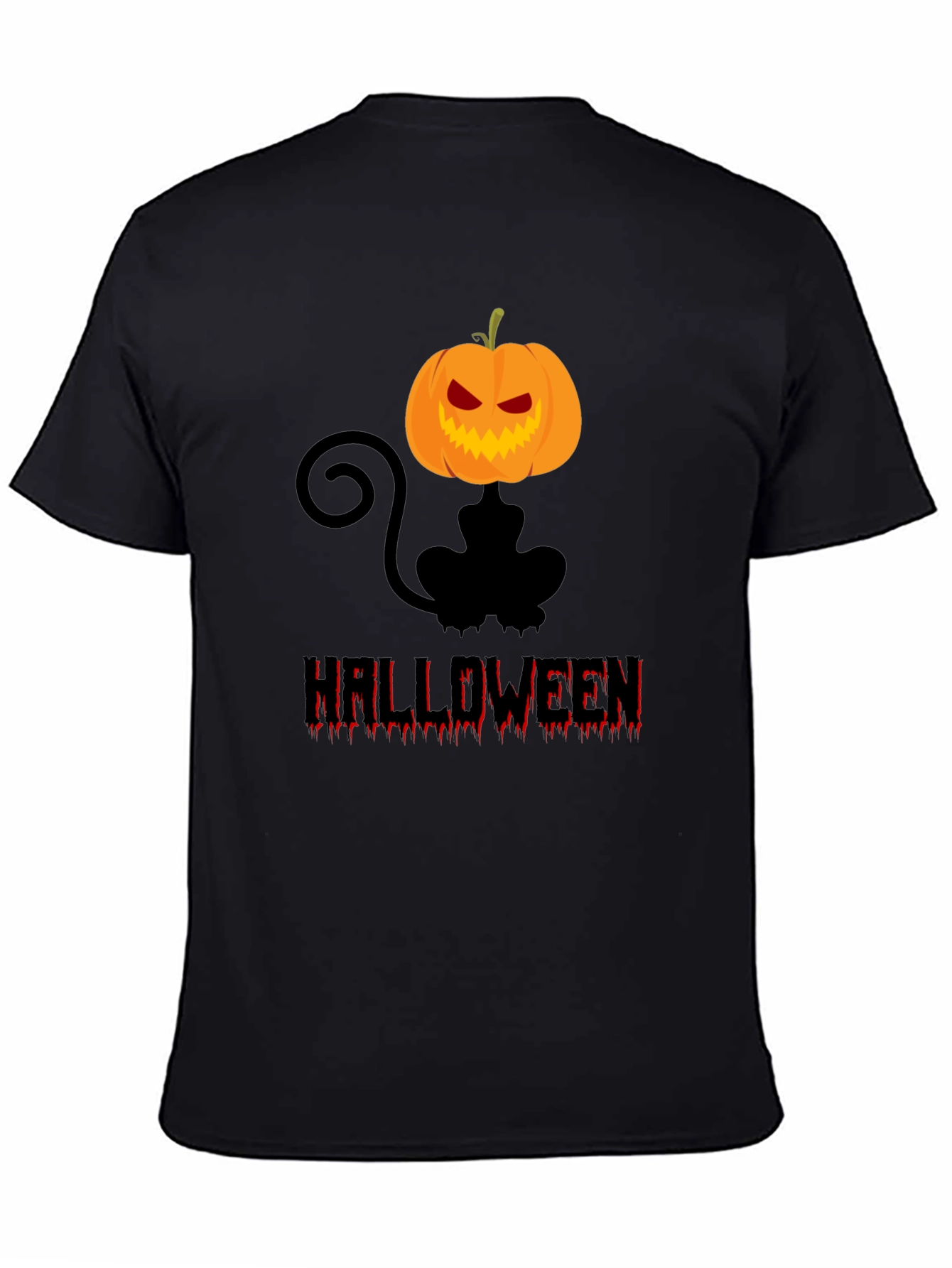 Halloween Cat Pumpkin Graphic Tee