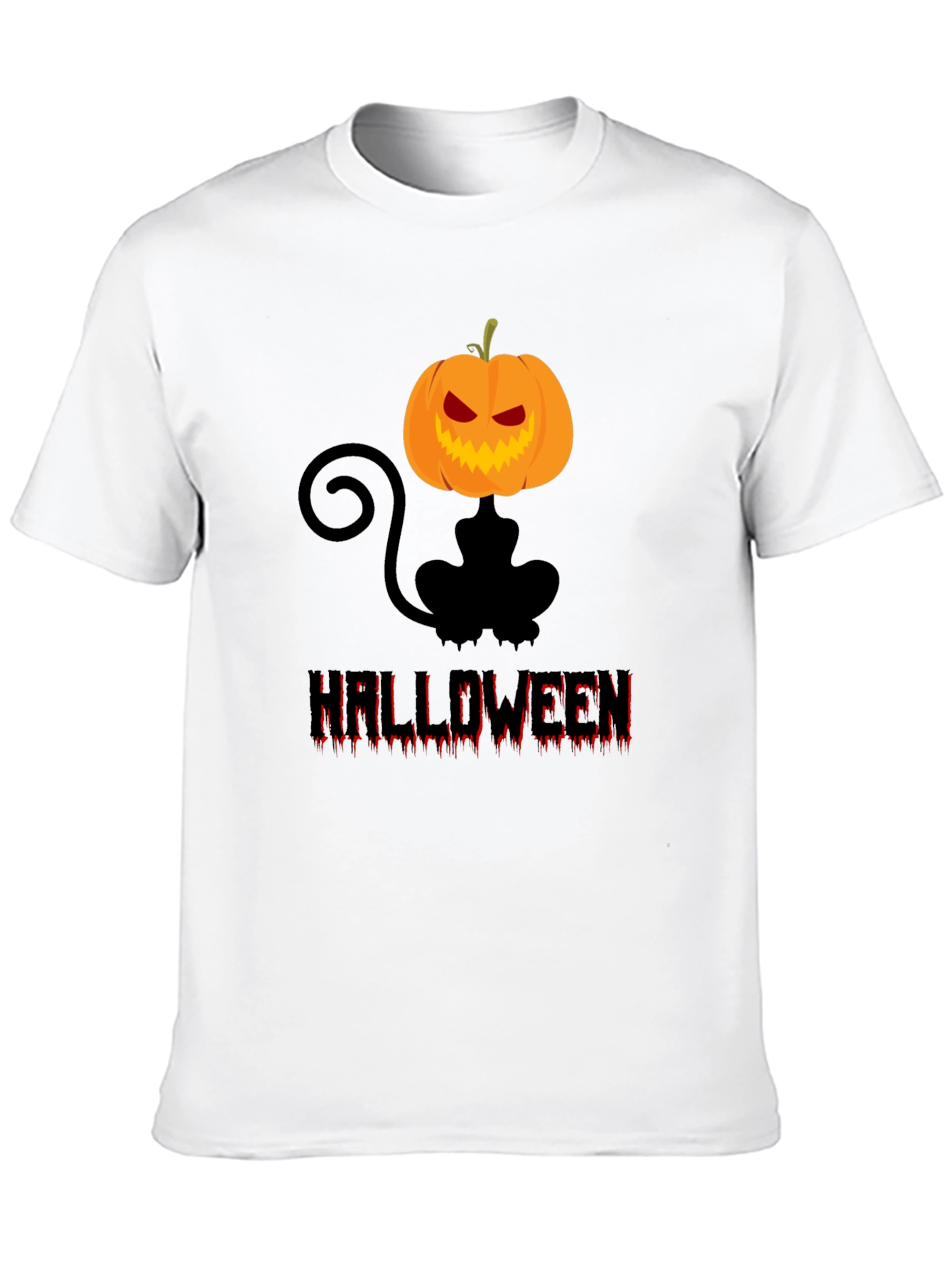 Halloween Cat Pumpkin Graphic Tee