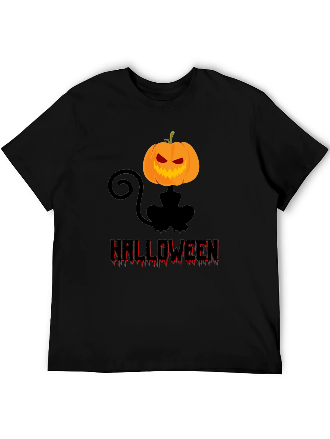 Halloween Cat Pumpkin Graphic Tee