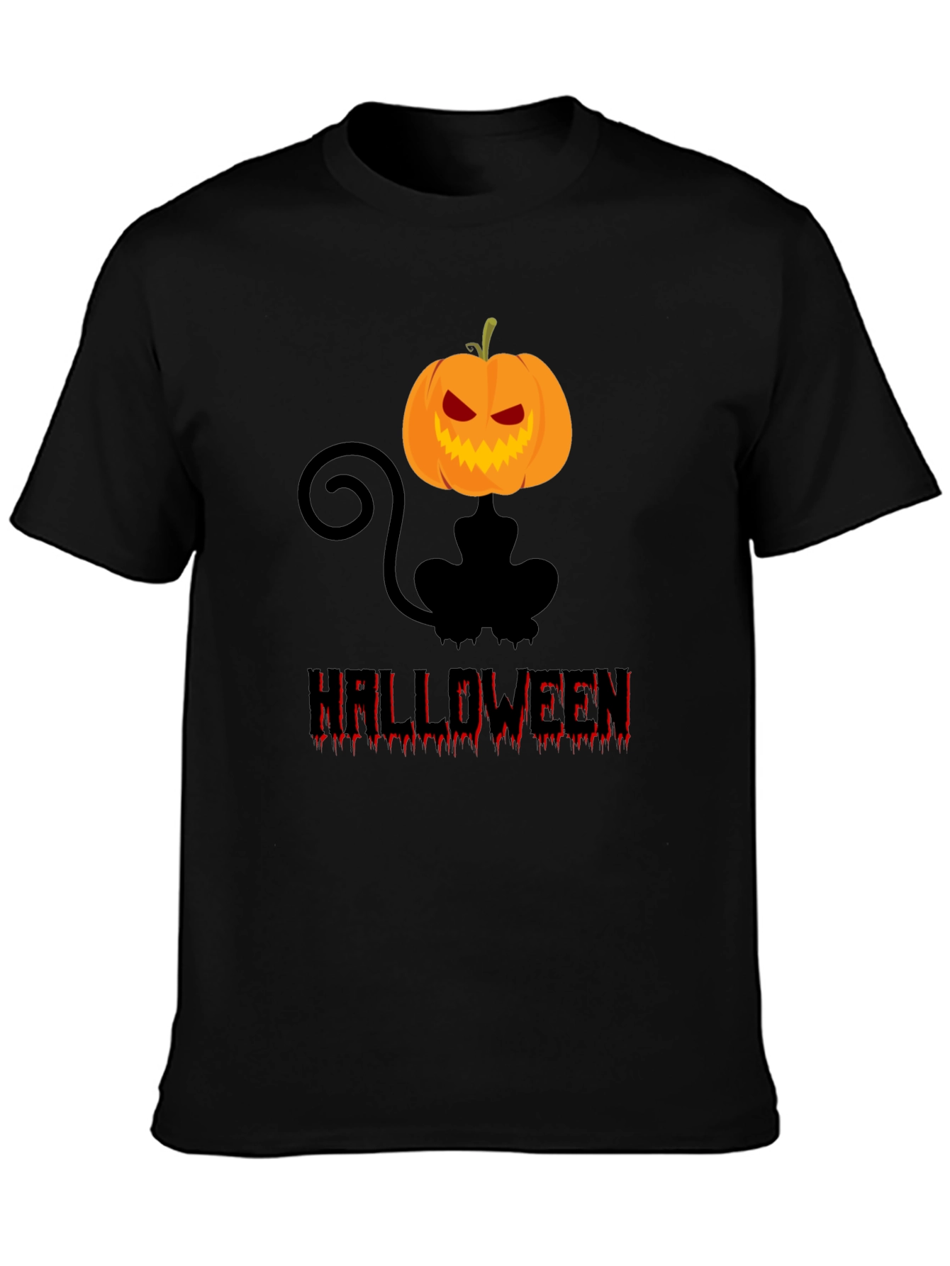 Halloween Cat Pumpkin Graphic Tee