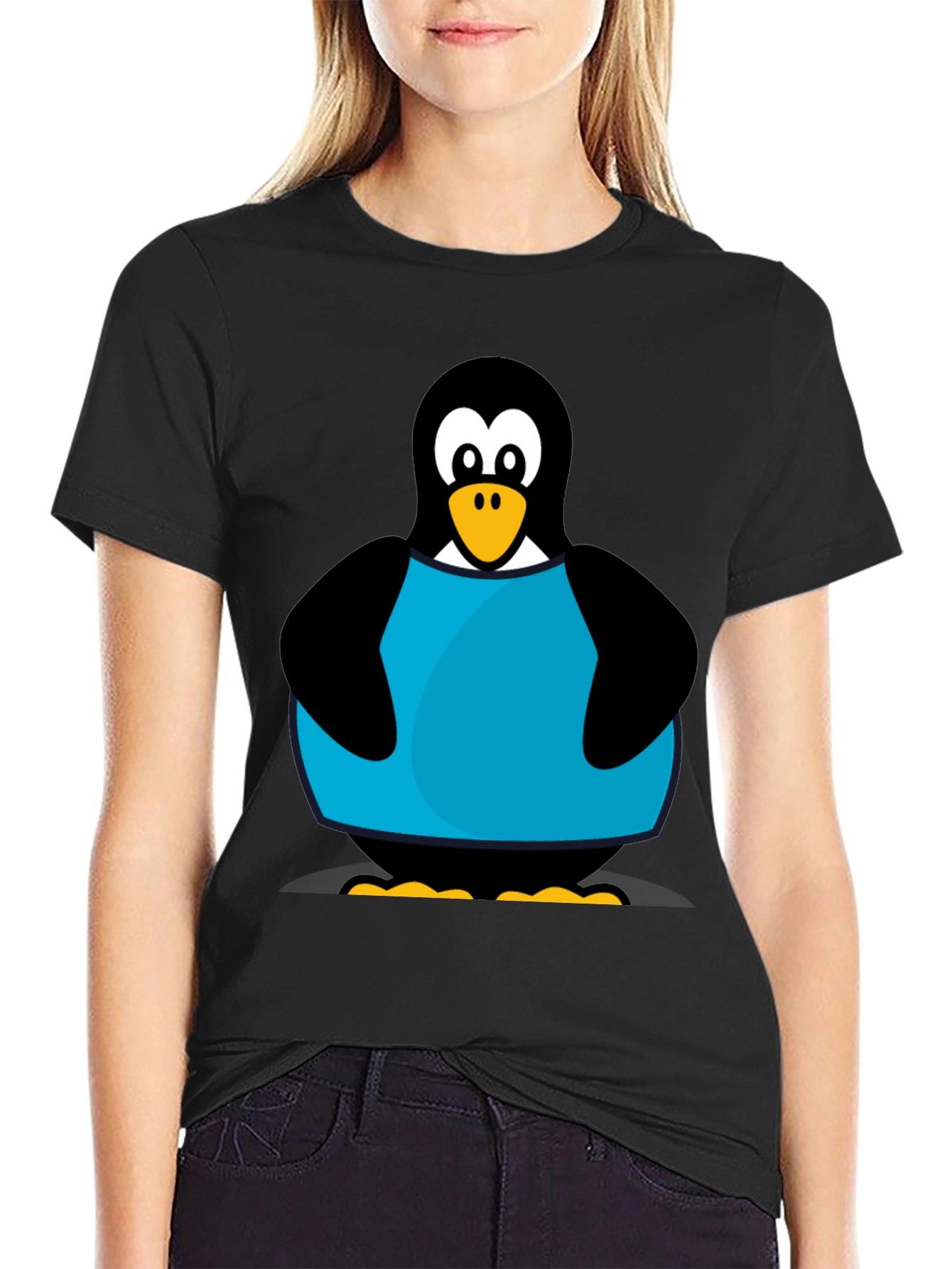 Penguin Graphic T-Shirt - Black Cotton Tee