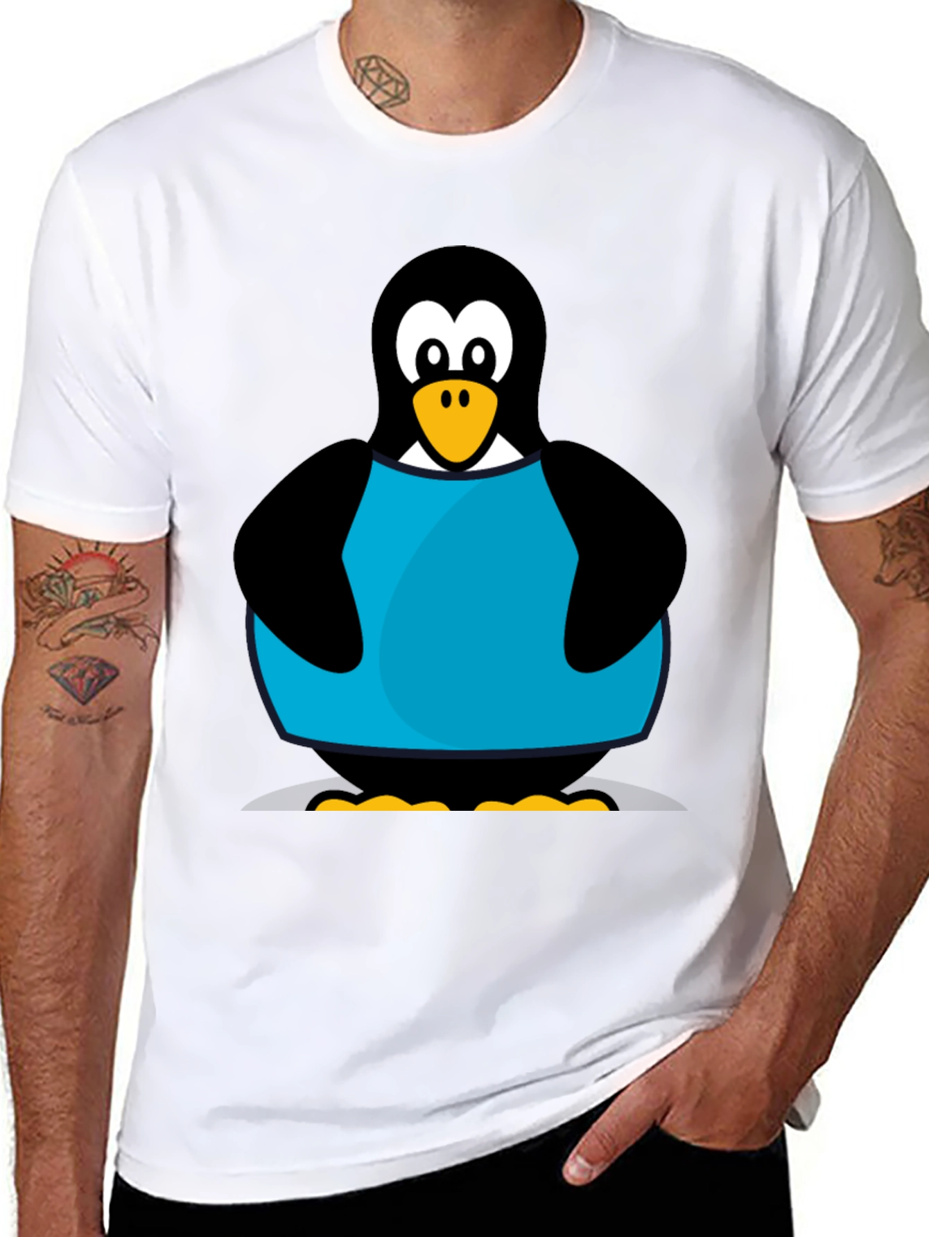 Penguin Graphic T-Shirt - Black Cotton Tee