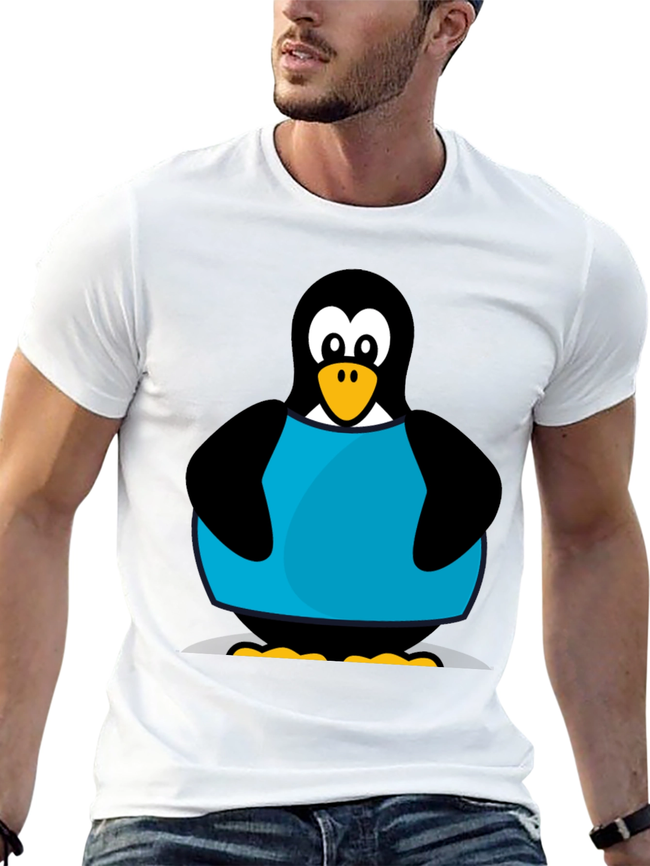 Penguin Graphic T-Shirt - Black Cotton Tee