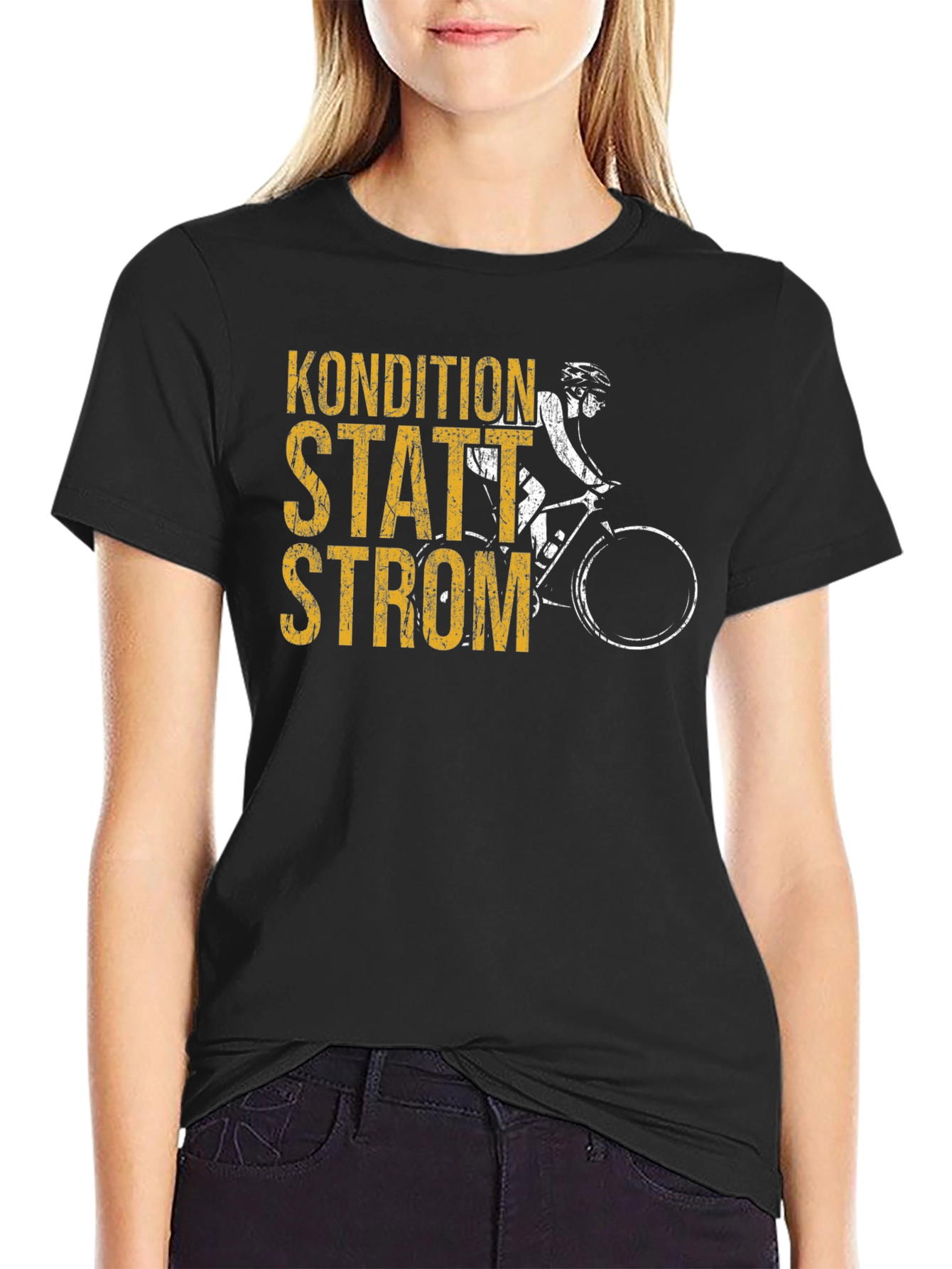 Kondition Statt Strom Cycling T-Shirt - Black