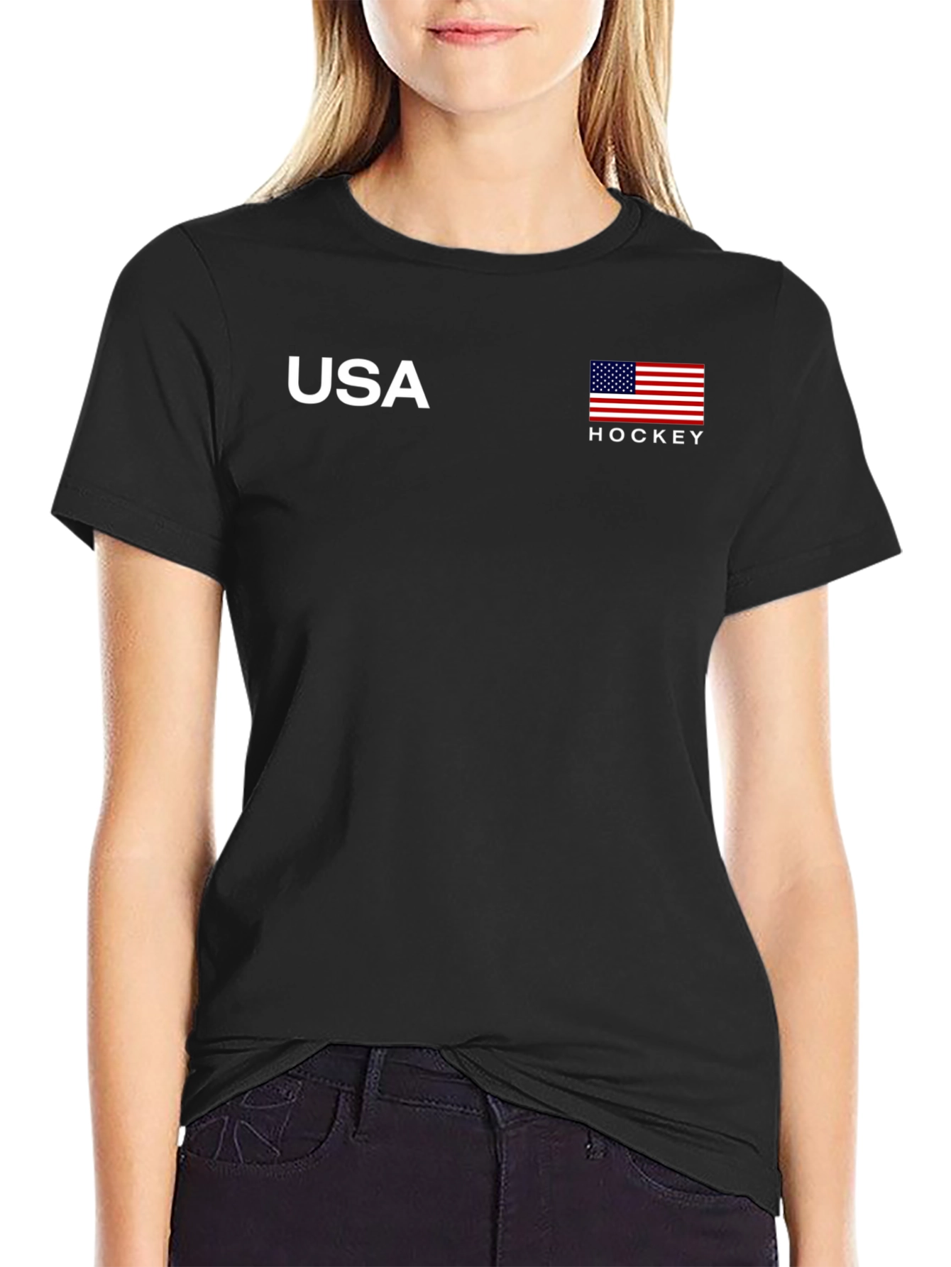 USA Hockey Black T-Shirt