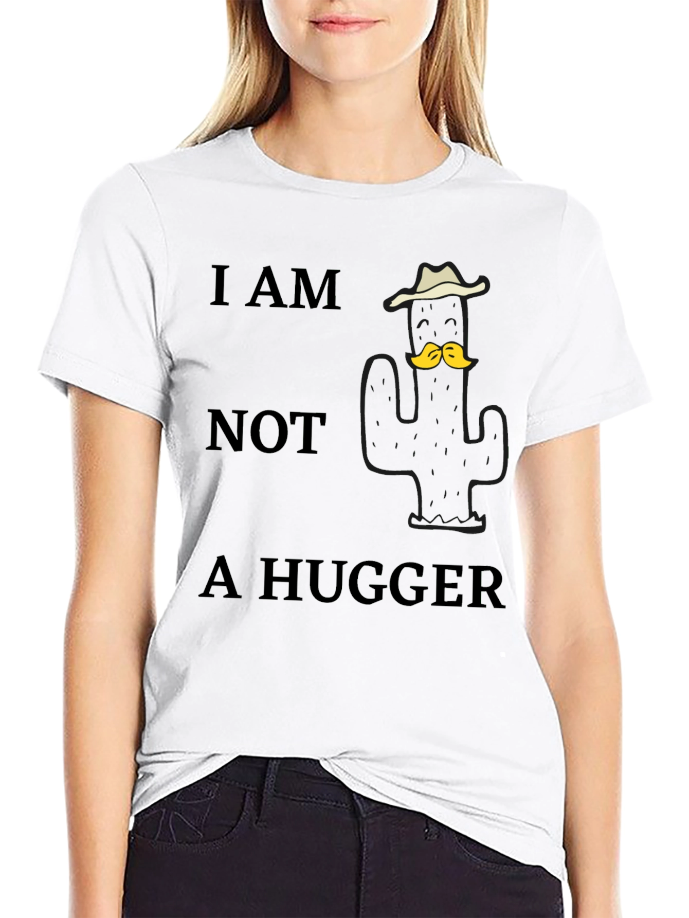 I Am Not a Hugger Cactus Graphic Tee