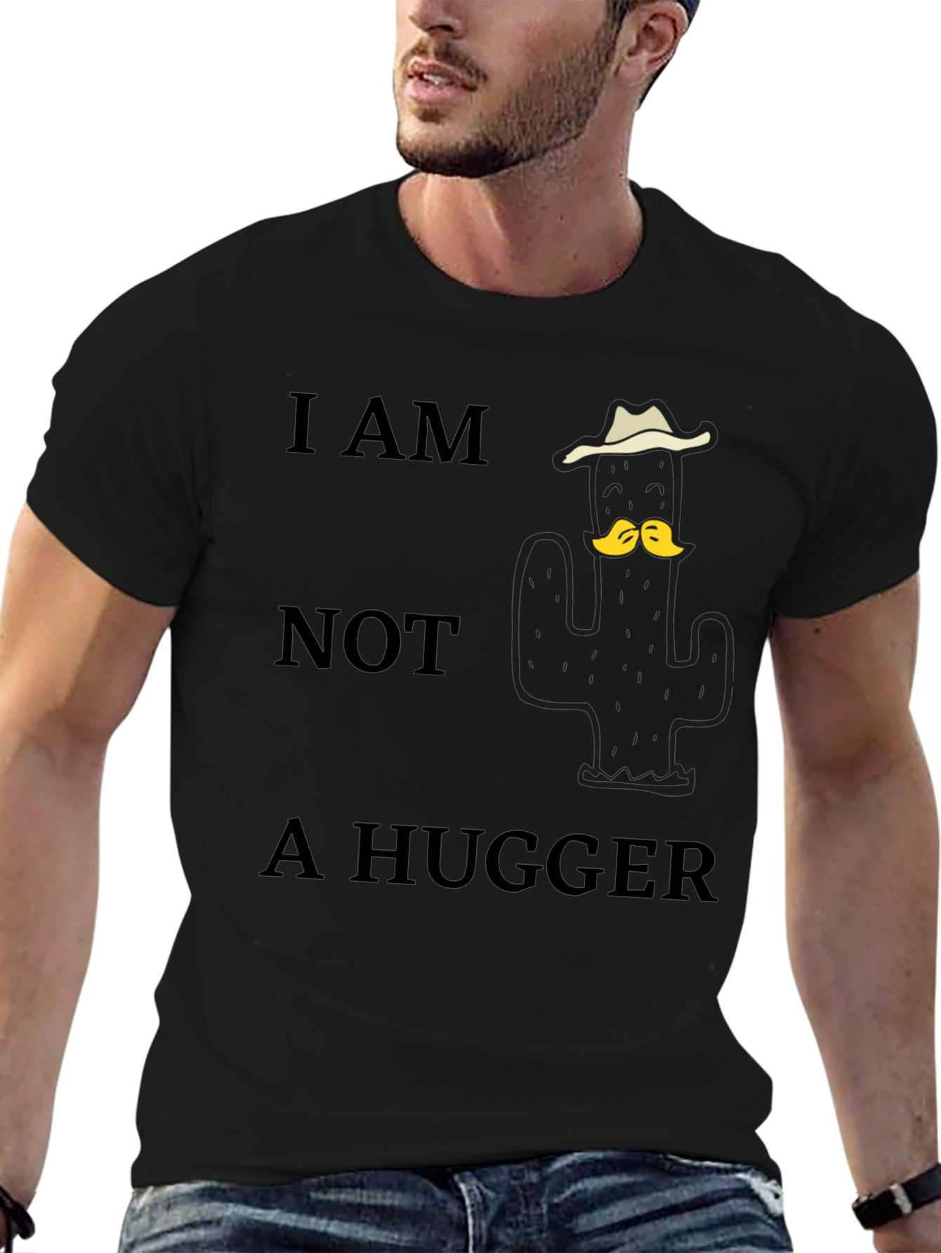 I Am Not a Hugger Cactus Graphic Tee