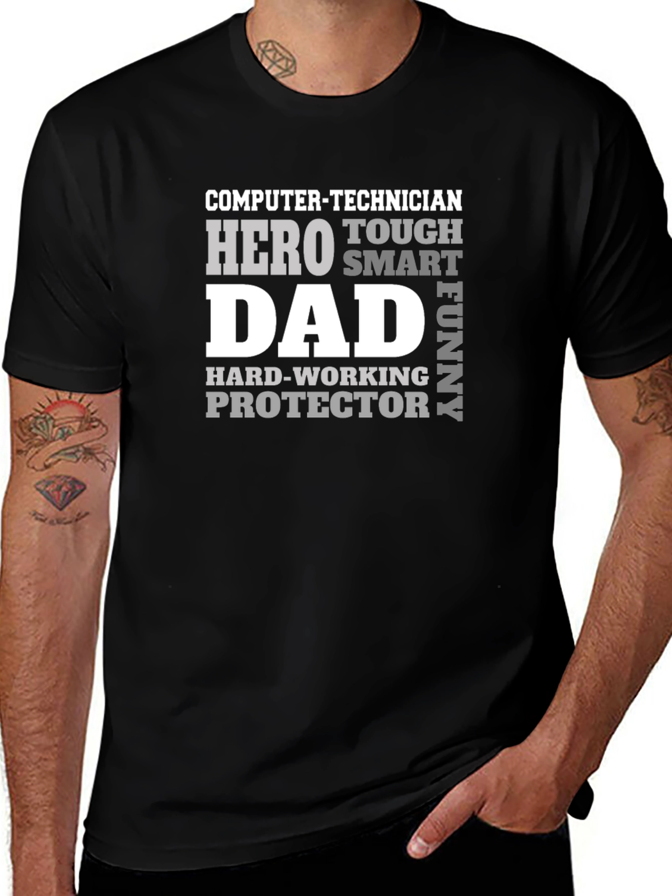 Computer Technician Dad Hero T-Shirt
