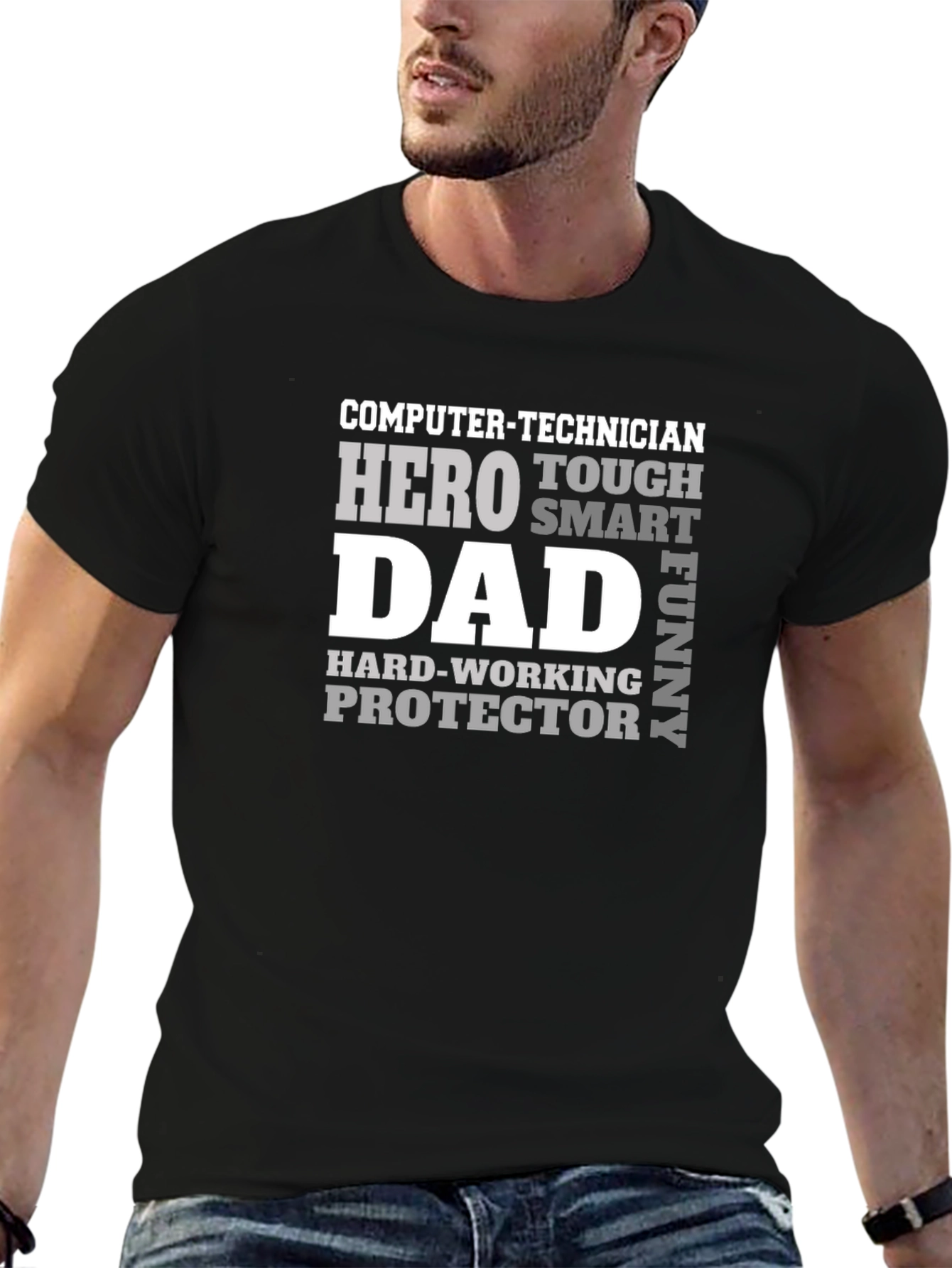 Computer Technician Dad Hero T-Shirt