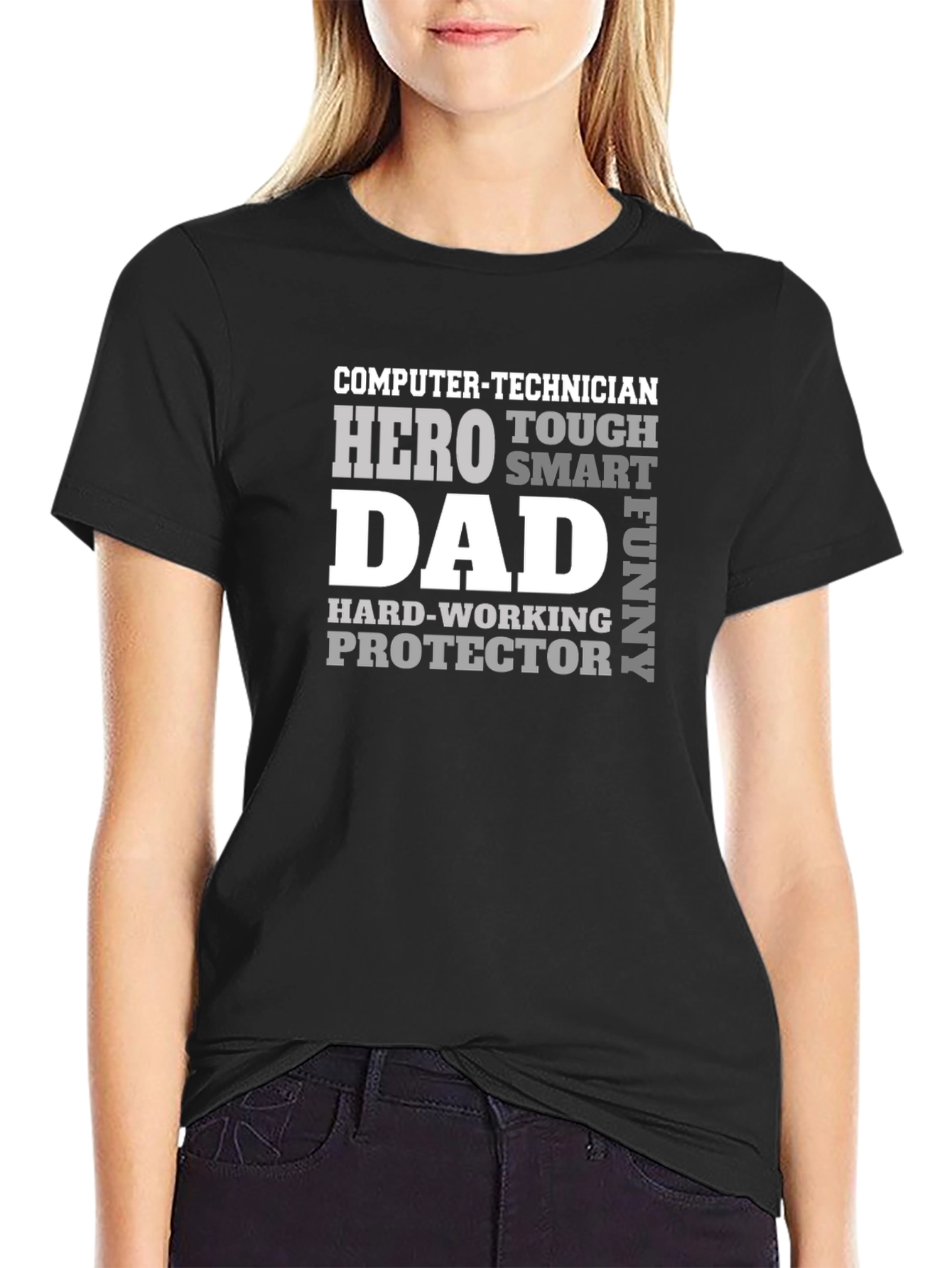 Computer Technician Dad Hero T-Shirt