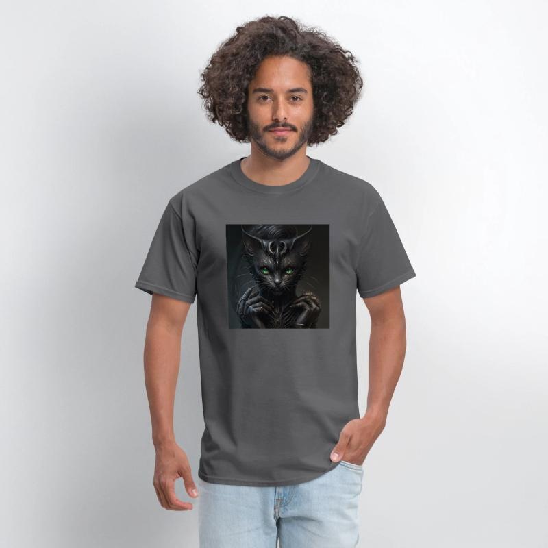 A cat with green eyes