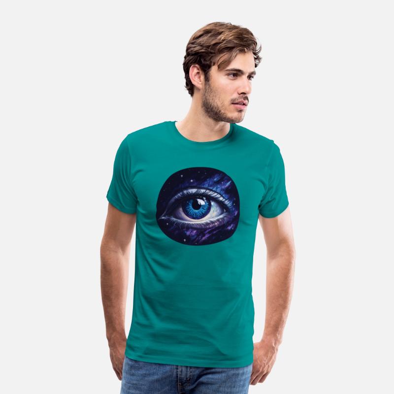 A giant eye floating in space.